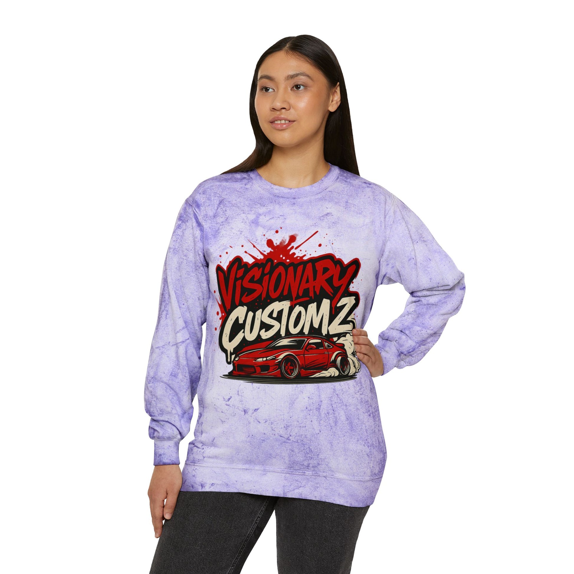 Visionary Custom Z Color Blast Sweatshirt, Unisex Sweatshirt, Comfort Colors