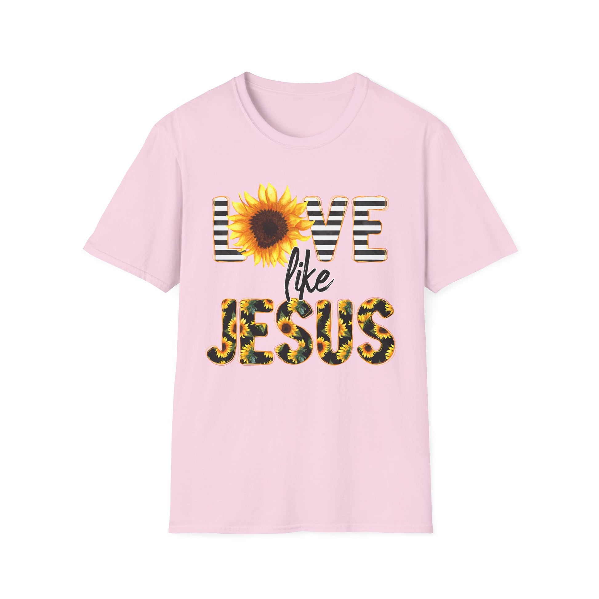 Sunflower Love Like Jesus T-Shirt | Unisex Tee, Christian Apparel, Inspirational Gift, Summer Fashion, Casual Wear