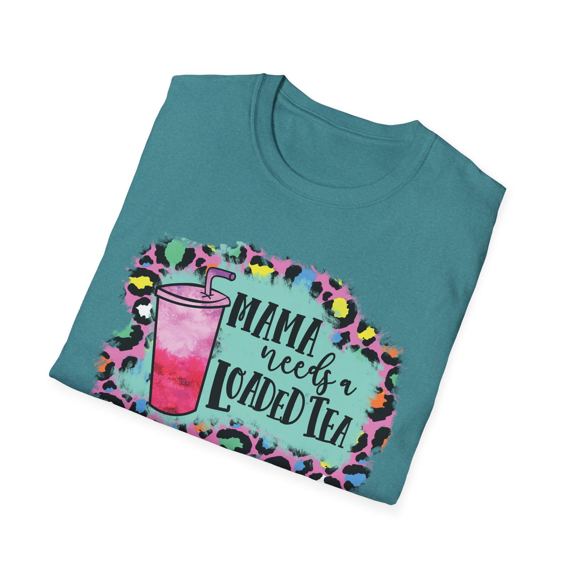 Mama Needs a Loaded Tea Unisex Softstyle T-Shirt | Cute Casual Top, Gift for Moms, Summer Vibes, Drink Lover Shirt, Trendy Apparel
