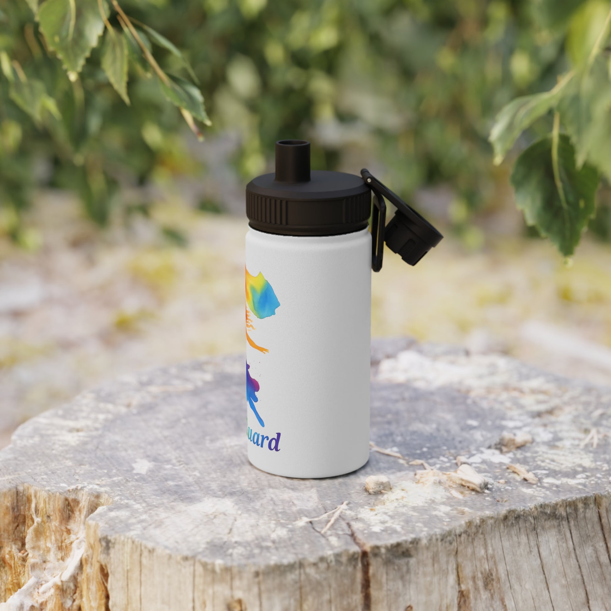 Color Guard Sports Water Bottle, Hydration Gift for Dancers, Reusable Metal Bottle, Gym Equipment, Inspirational Fitness Gear