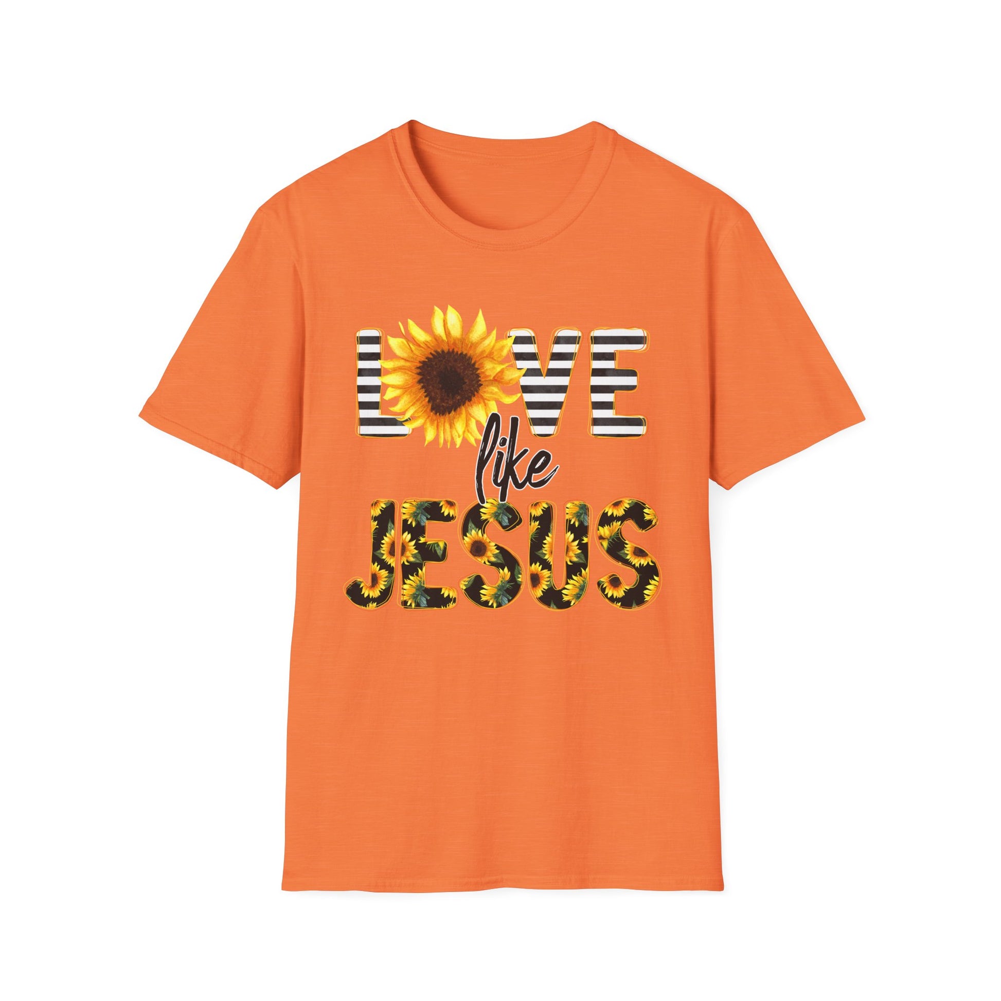 Sunflower Love Like Jesus T-Shirt | Unisex Tee, Christian Apparel, Inspirational Gift, Summer Fashion, Casual Wear