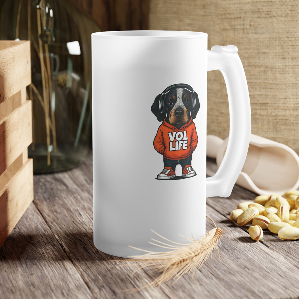 Frosted Glass Beer Mug: Unique Gift for Beer Lovers, Home Bar Decor, Personalized Drinking Glass, Party Favor, Fun Collectible