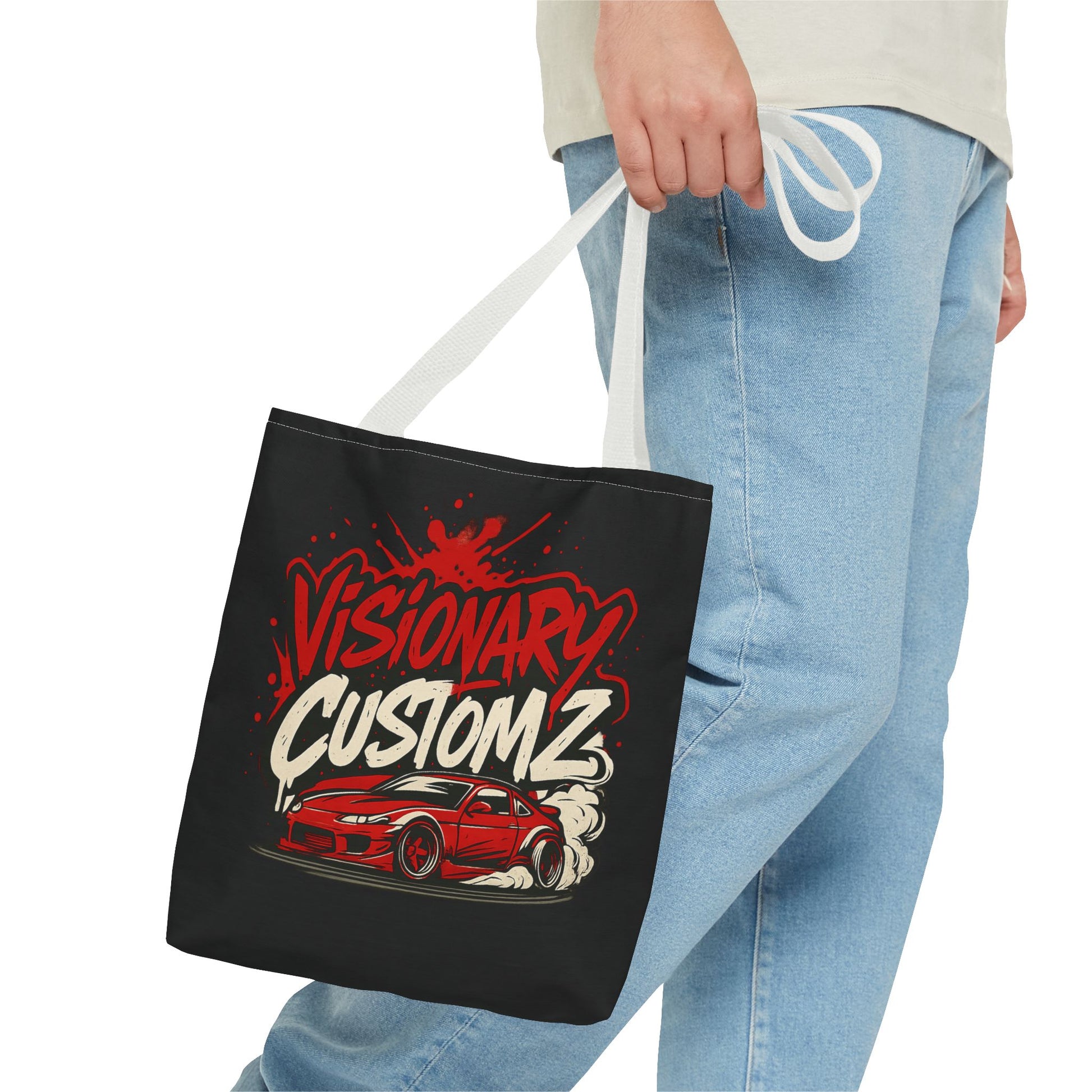 Visionary Customz Tote Bag - Stylish Car Enthusiast Bag, Gift for Auto Lovers, Custom Car Accessories, Unique Shopping Tote, AOP Design