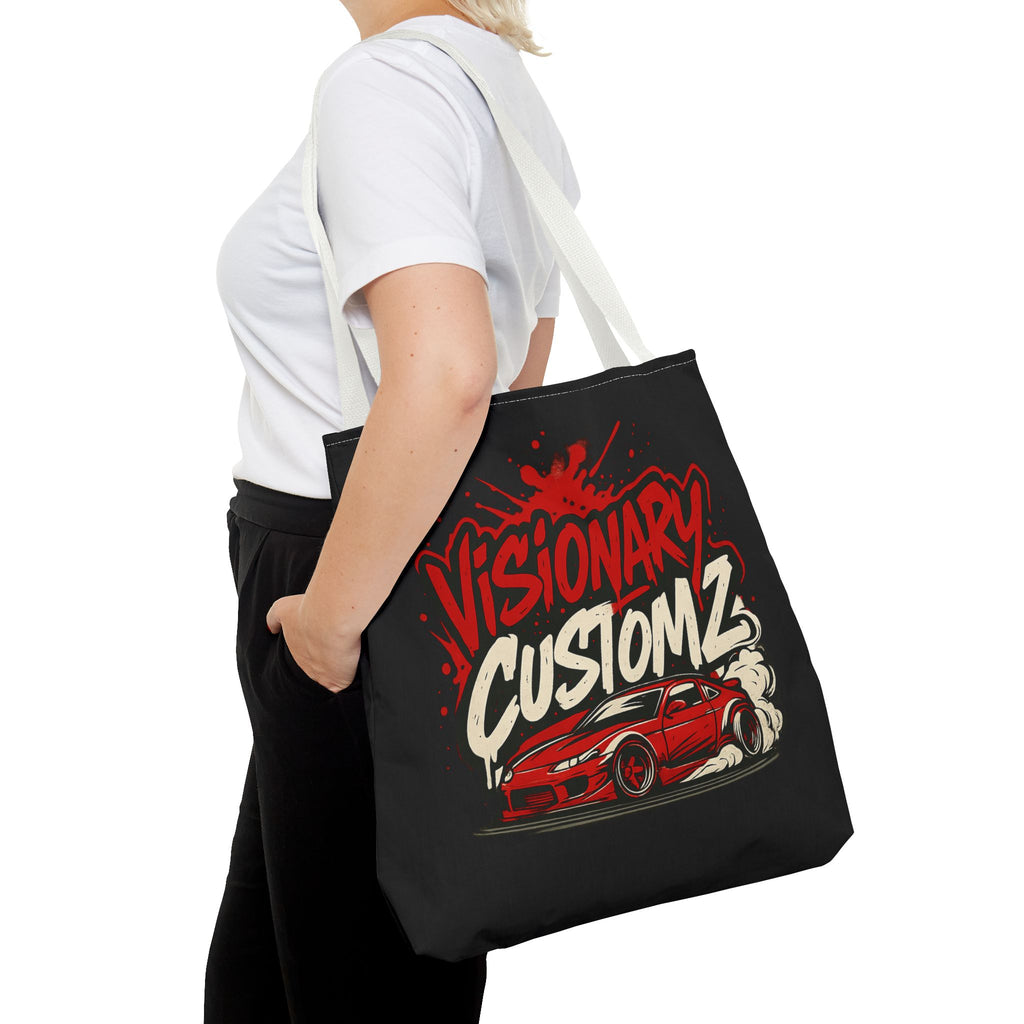 Visionary Customz Tote Bag - Stylish Car Enthusiast Bag, Gift for Auto Lovers, Custom Car Accessories, Unique Shopping Tote, AOP Design