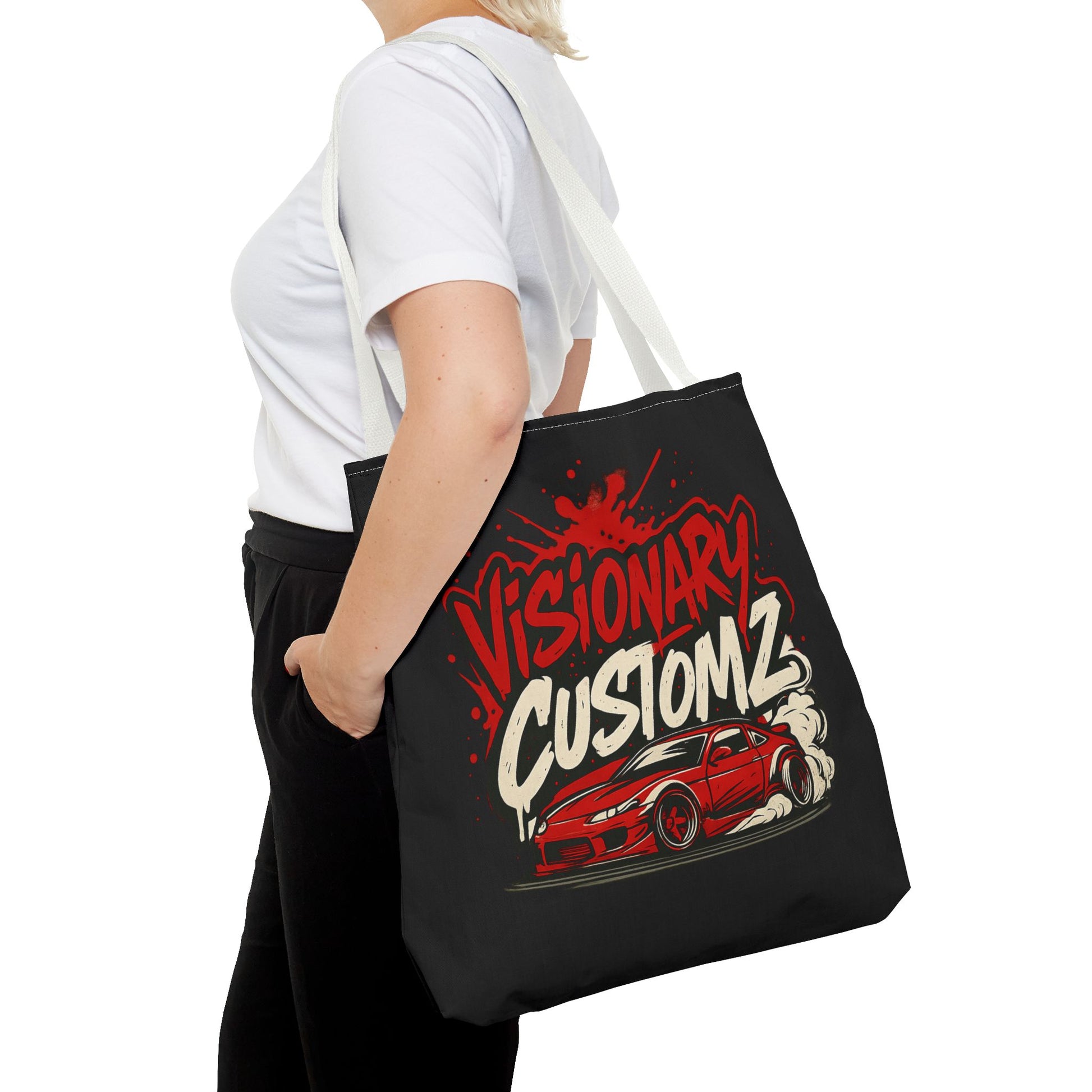 Visionary Customz Tote Bag - Stylish Car Enthusiast Bag, Gift for Auto Lovers, Custom Car Accessories, Unique Shopping Tote, AOP Design