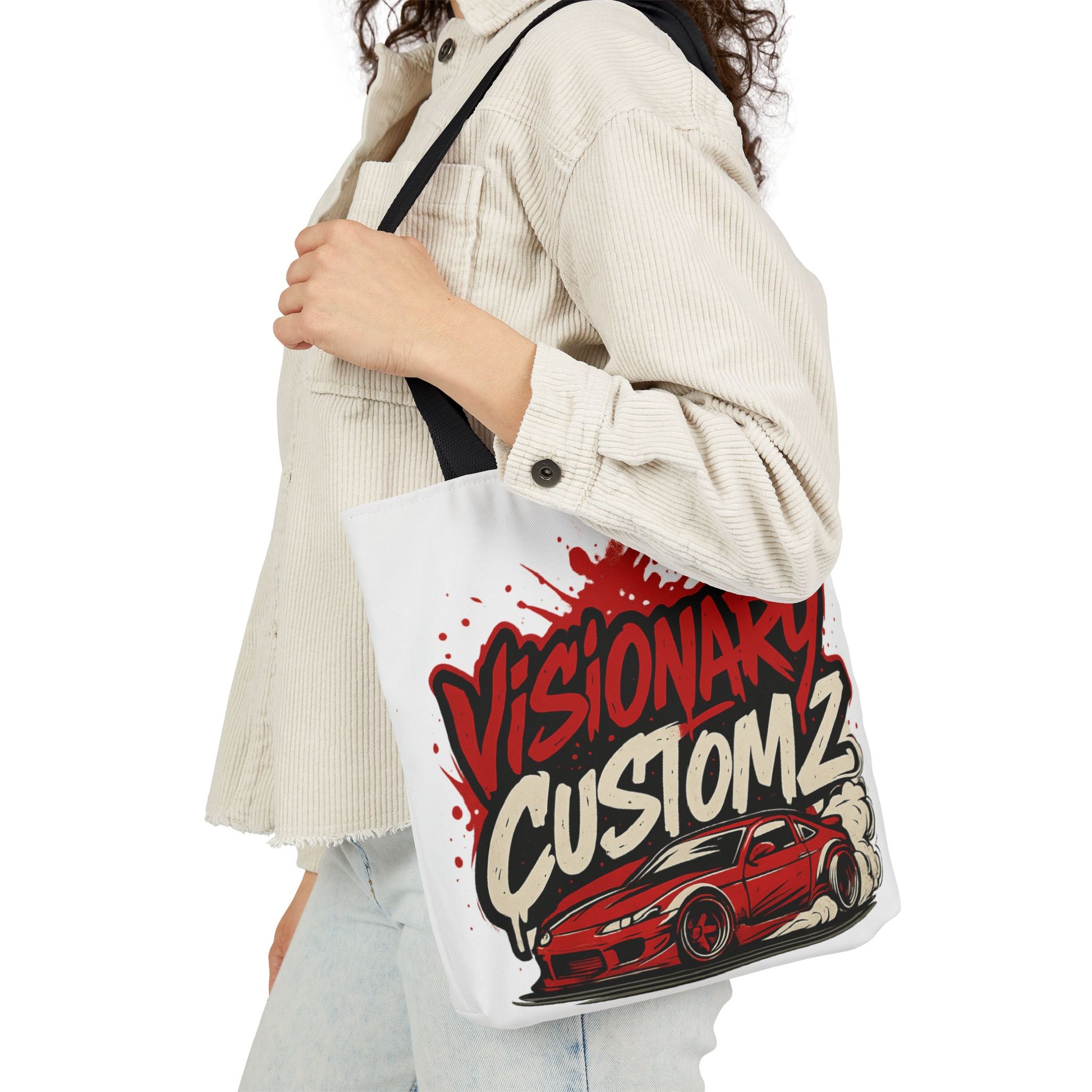 Visionary Customz Canvas Tote Bag with 5-Color Straps | Stylish, Durable, Perfect for Car Enthusiasts, Gift for Him, Shopping Tote, [...]