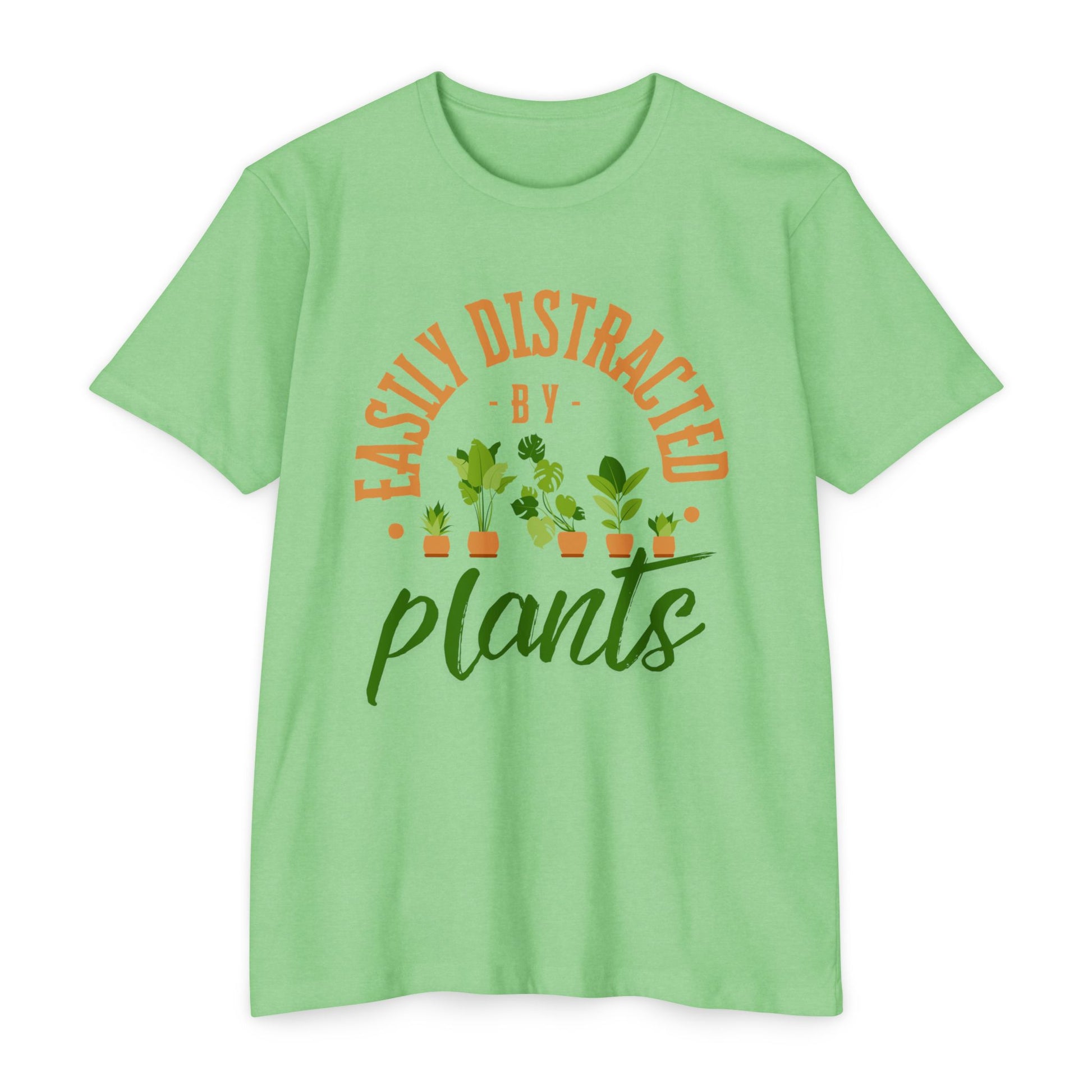 Easily Distracted by Plants T-Shirt, Plant Lover Tee, Gardening Gift, Unisex CVC Jersey T-Shirt, Nature Lover Apparel, Casual Wear