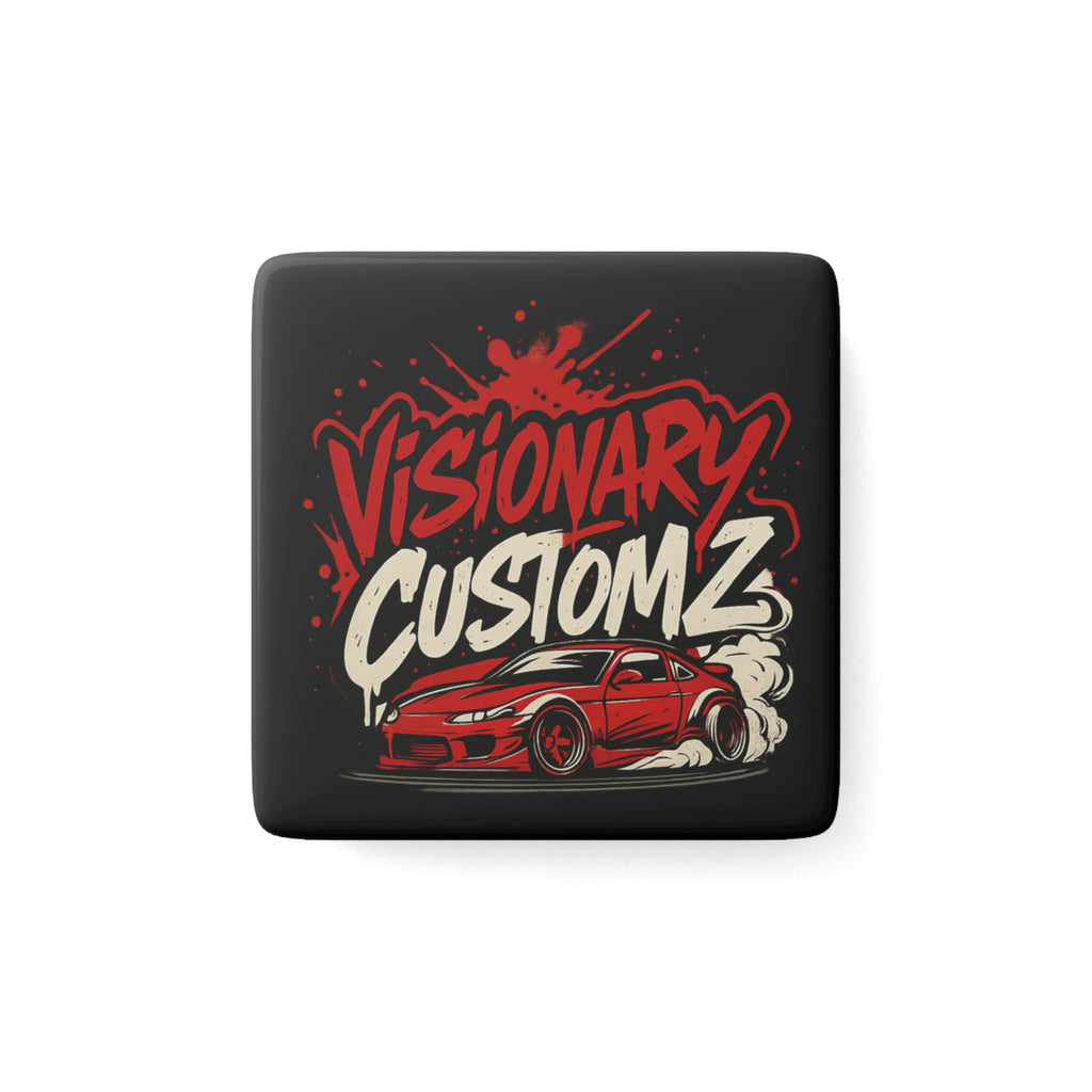Visionary Customz Porcelain Magnet | Car Enthusiast Gift | Automotive Decor | Unique Fridge Magnet | Custom Car Lover Gift