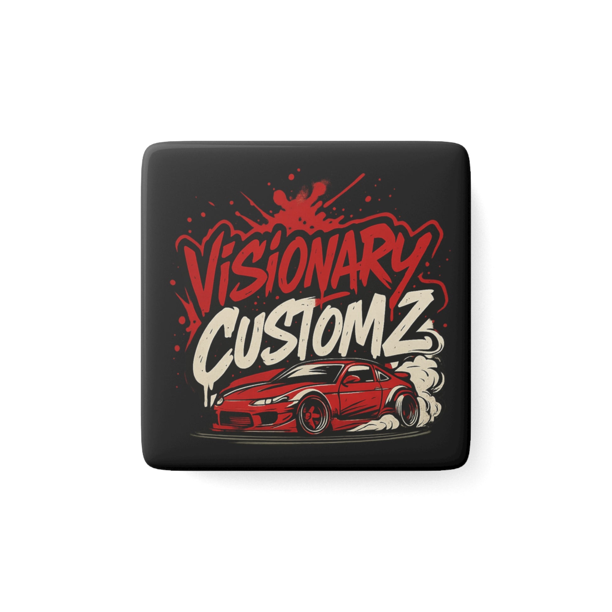 Visionary Customz Porcelain Magnet | Car Enthusiast Gift | Automotive Decor | Unique Fridge Magnet | Custom Car Lover Gift