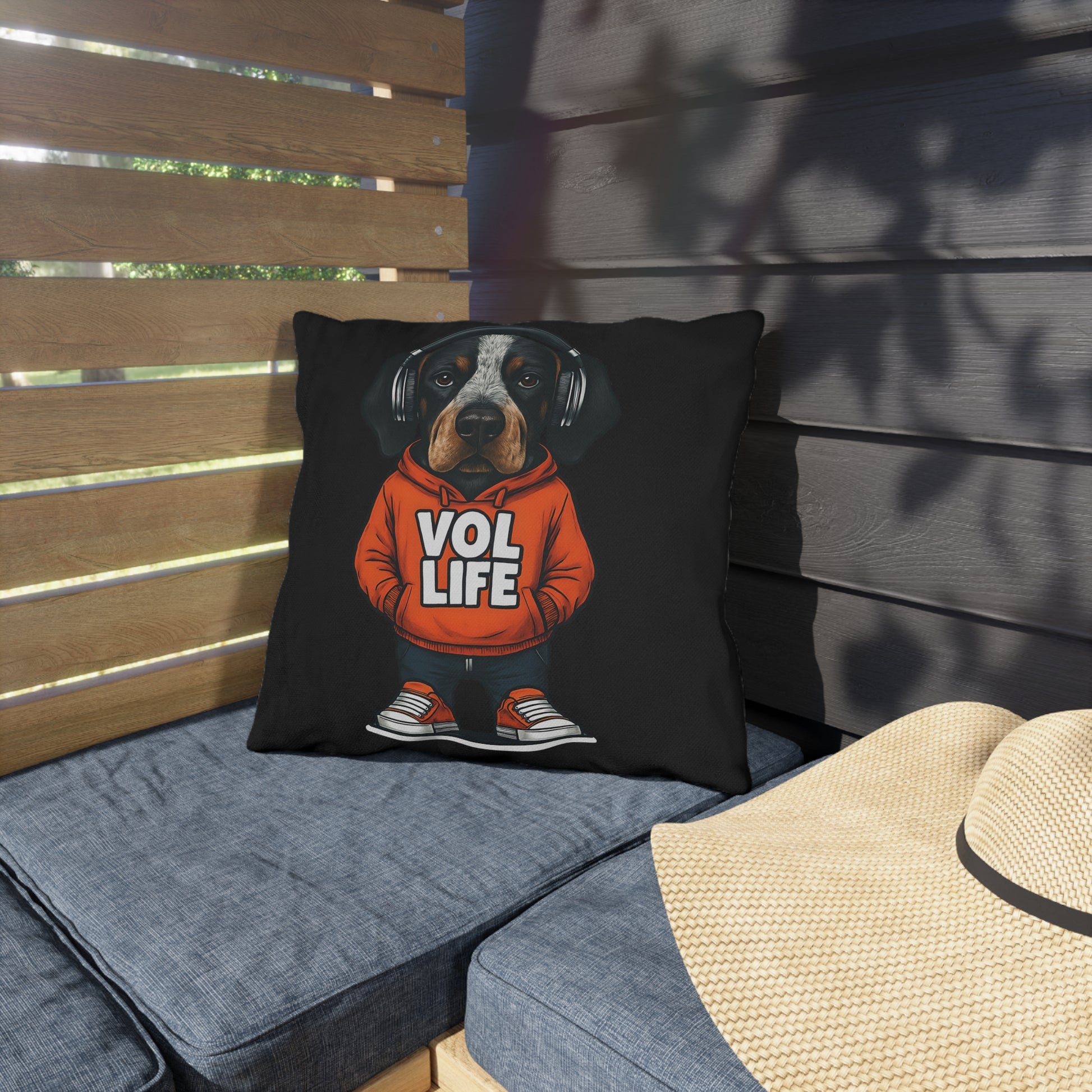 VOL Dog Outdoor Pillows, Dog Lover Gifts, Garden Decor, Cute Pillow Covers, Indoor Outdoor Cushions