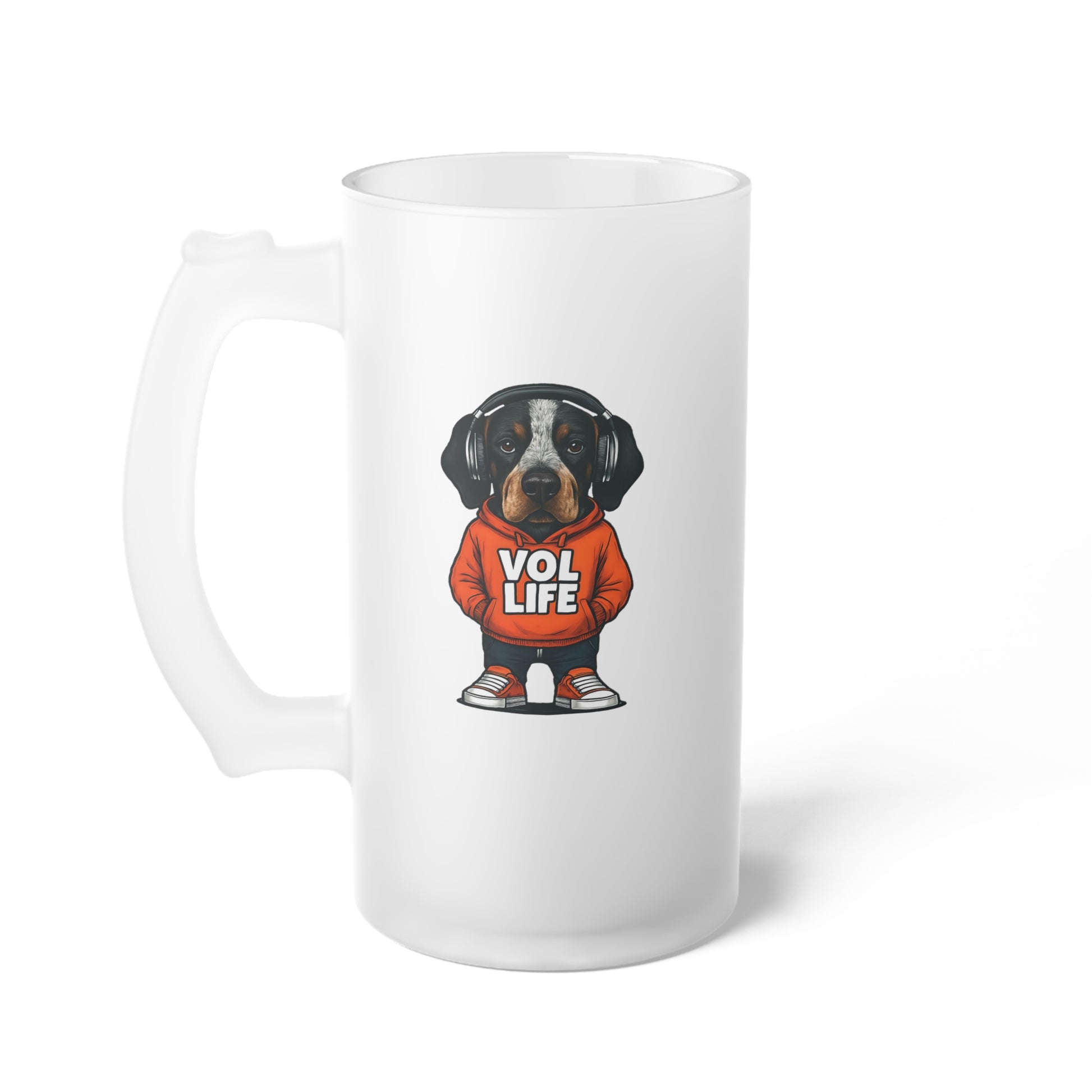 Frosted Glass Beer Mug: Unique Gift for Beer Lovers, Home Bar Decor, Personalized Drinking Glass, Party Favor, Fun Collectible