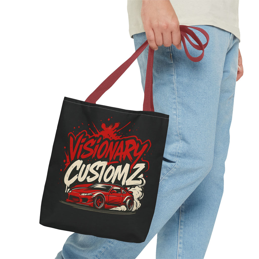 Visionary Customz Tote Bag - Stylish Car Enthusiast Bag, Gift for Auto Lovers, Custom Car Accessories, Unique Shopping Tote, AOP Design