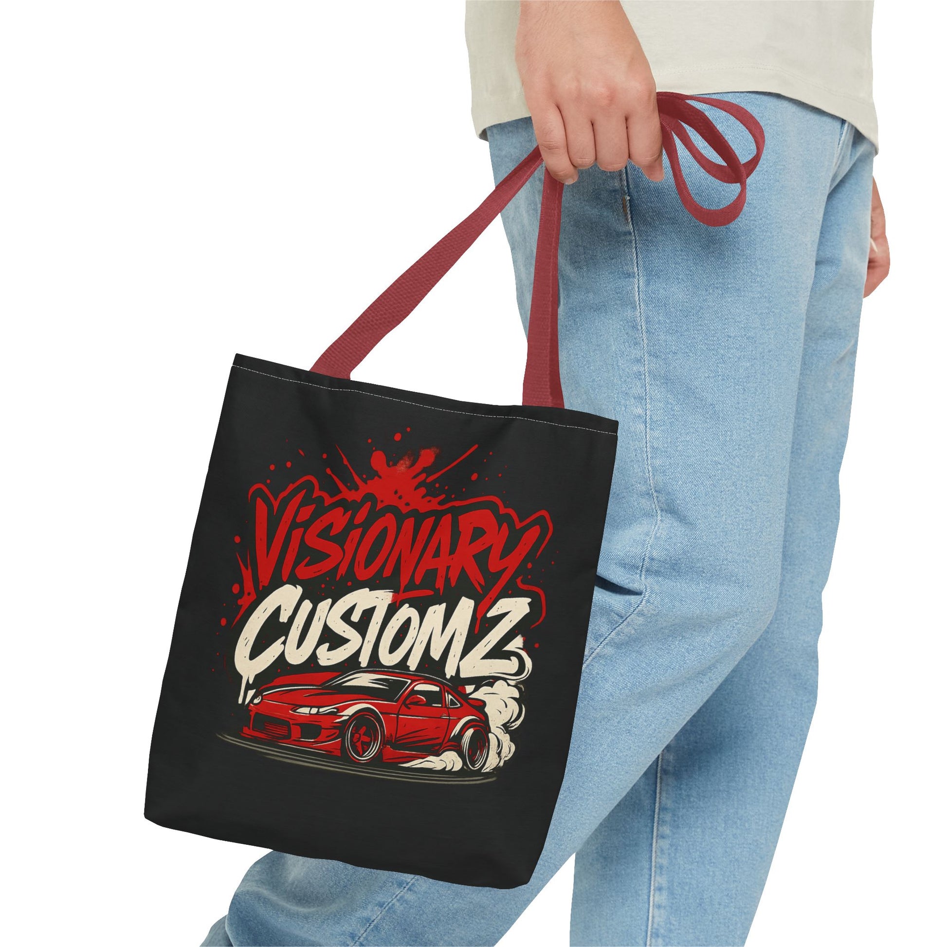 Visionary Customz Tote Bag - Stylish Car Enthusiast Bag, Gift for Auto Lovers, Custom Car Accessories, Unique Shopping Tote, AOP Design