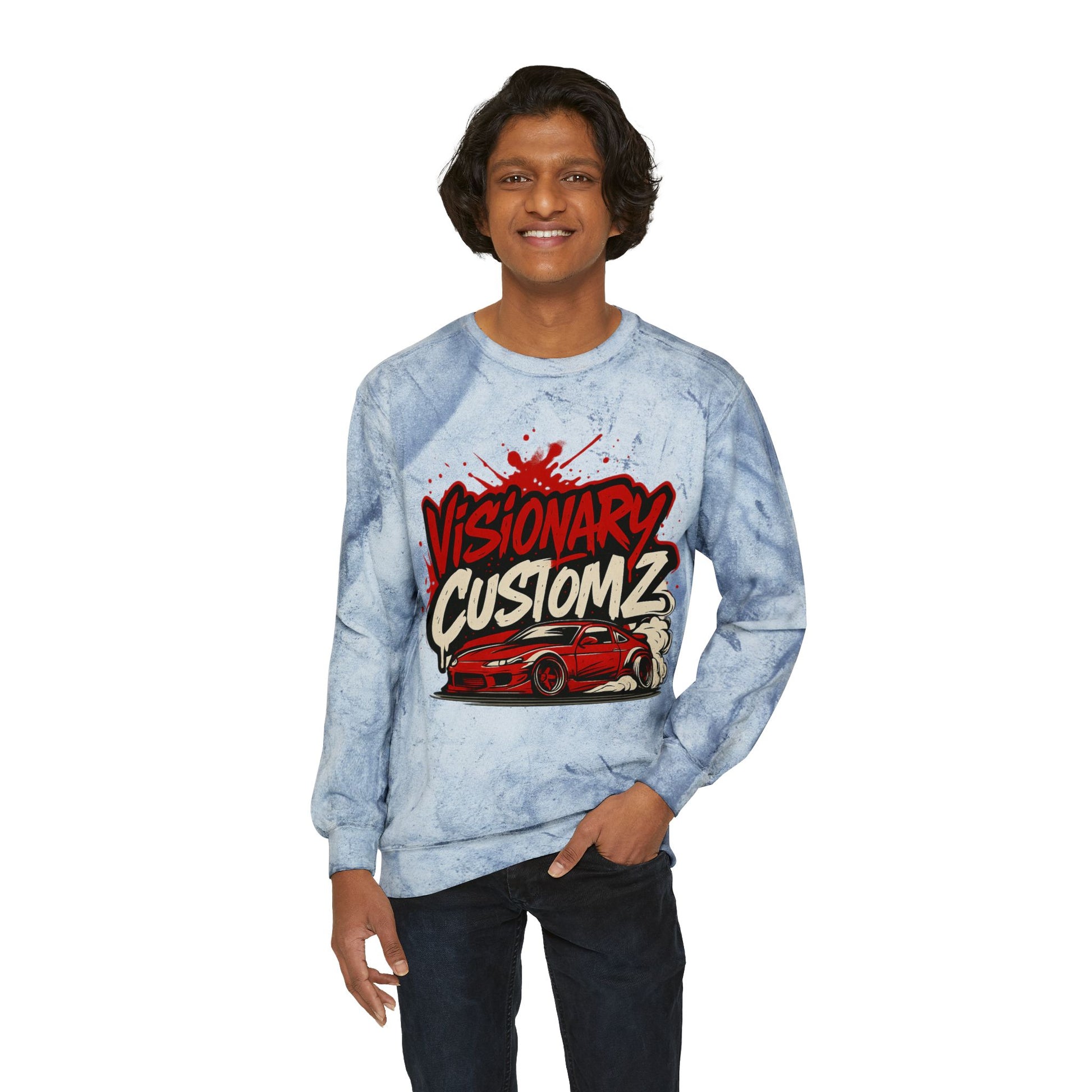 Visionary Custom Z Color Blast Sweatshirt, Unisex Sweatshirt, Comfort Colors