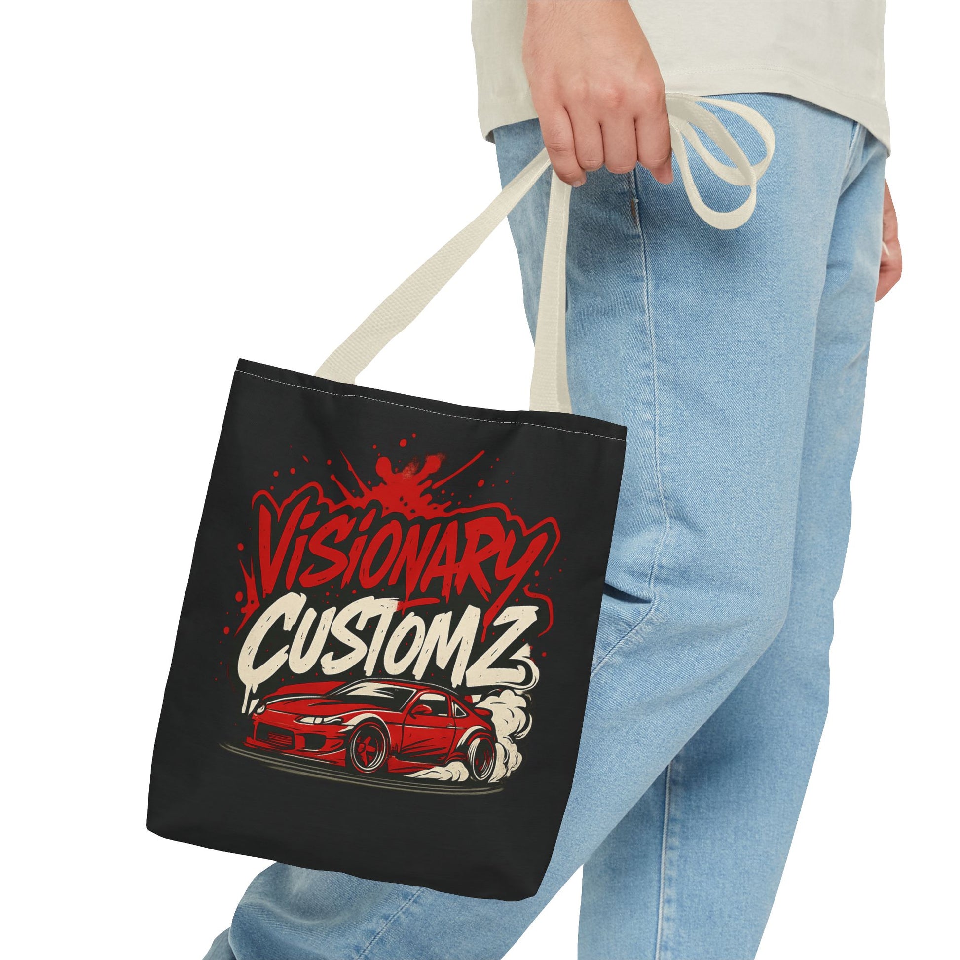 Visionary Customz Tote Bag - Stylish Car Enthusiast Bag, Gift for Auto Lovers, Custom Car Accessories, Unique Shopping Tote, AOP Design
