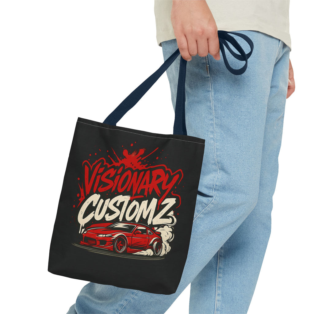 Visionary Customz Tote Bag - Stylish Car Enthusiast Bag, Gift for Auto Lovers, Custom Car Accessories, Unique Shopping Tote, AOP Design