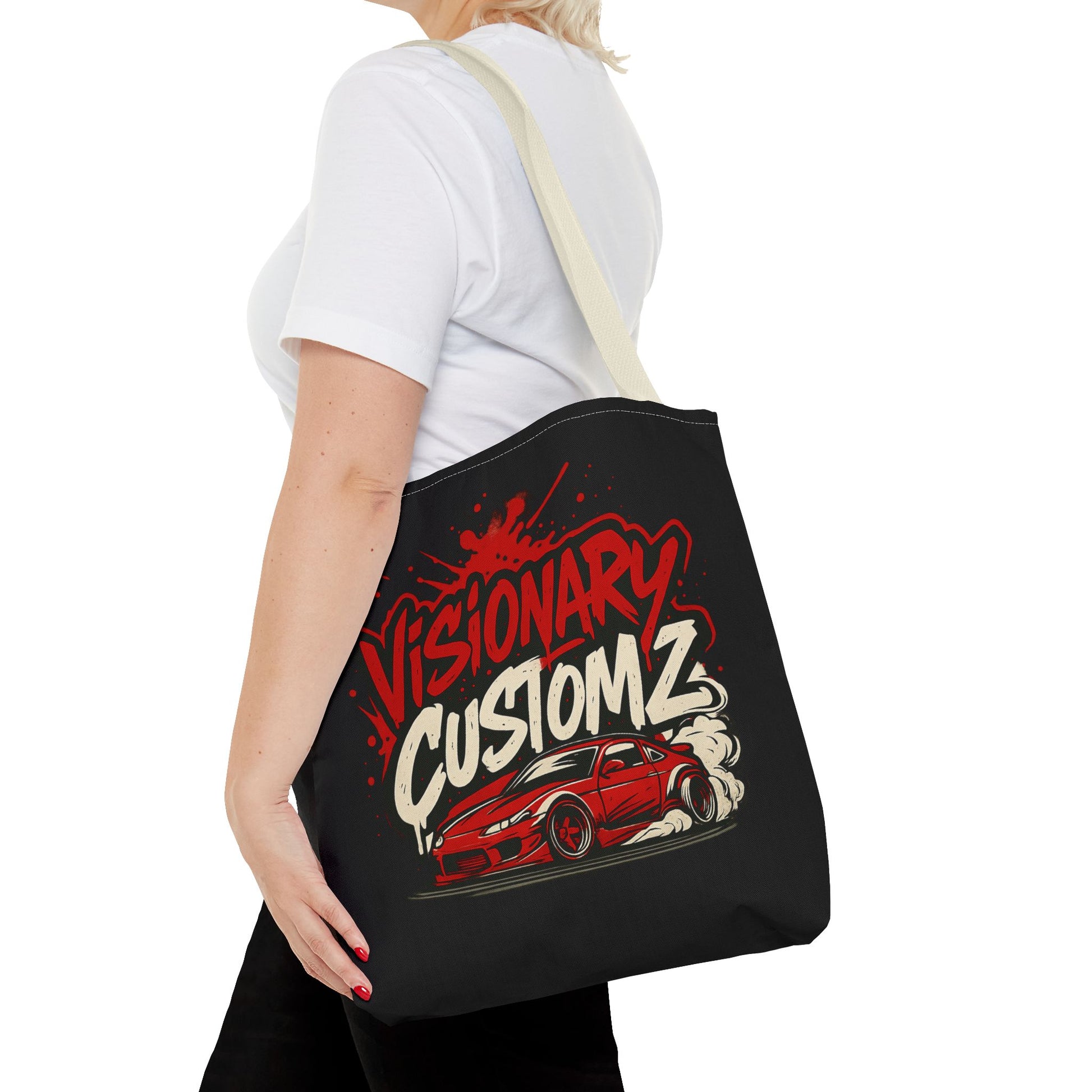 Visionary Customz Tote Bag - Stylish Car Enthusiast Bag, Gift for Auto Lovers, Custom Car Accessories, Unique Shopping Tote, AOP Design