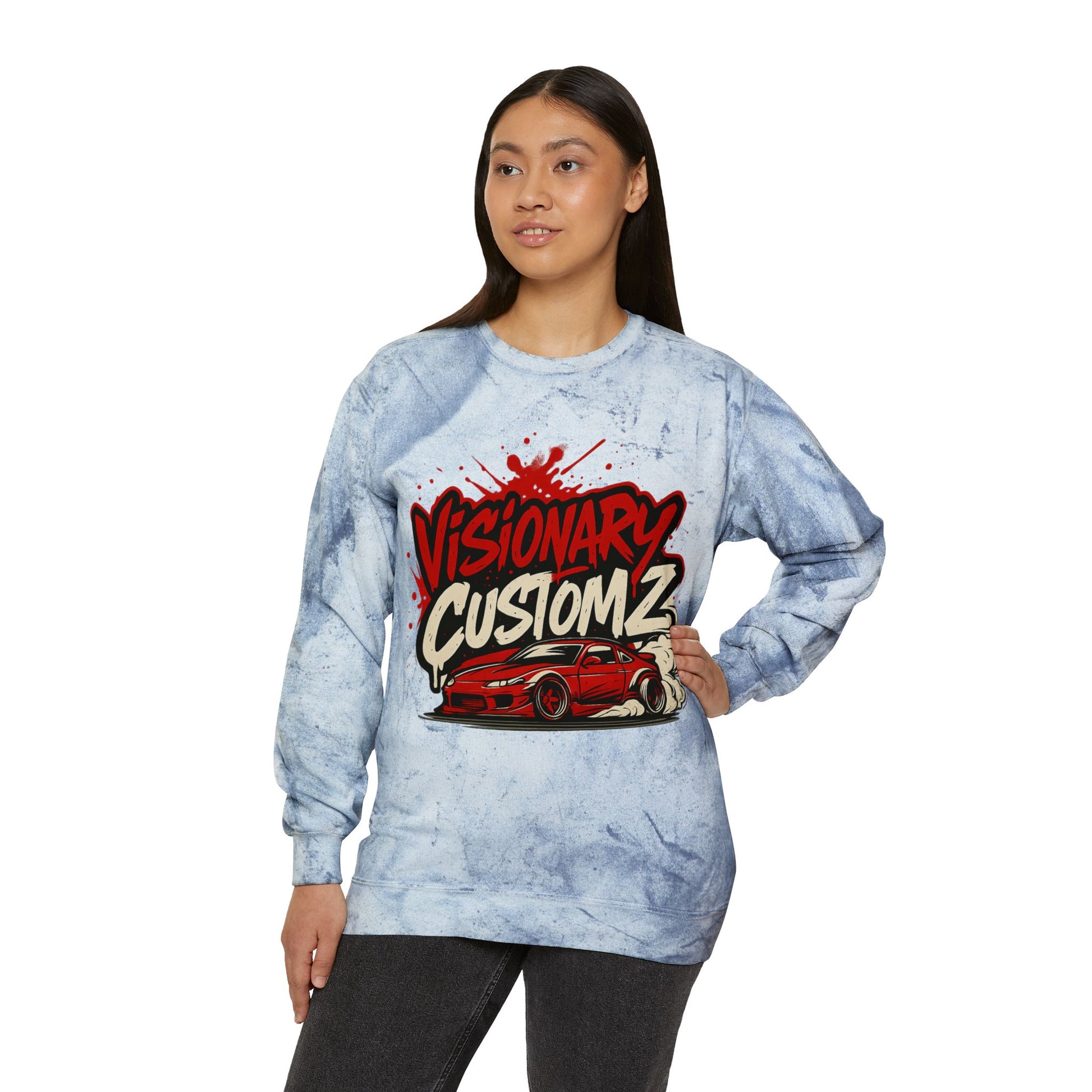 Visionary Custom Z Color Blast Sweatshirt, Unisex Sweatshirt, Comfort Colors