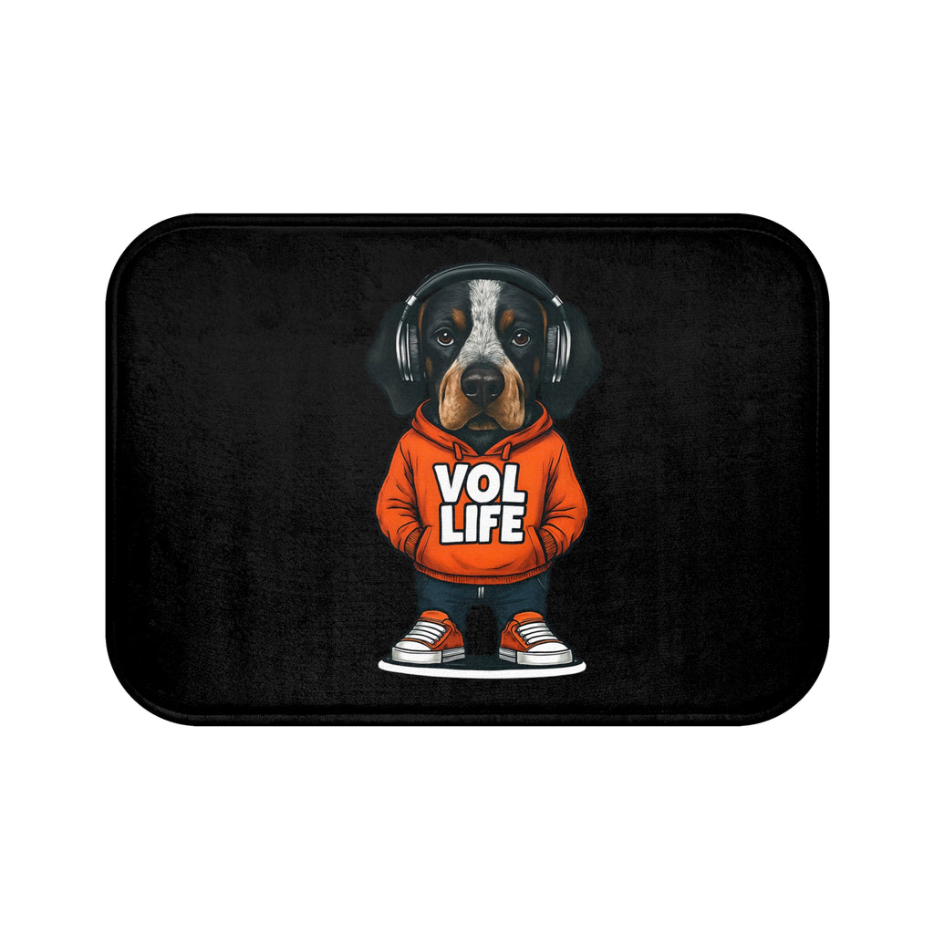 Cool VOL  Bath Mat, Funny Bath Rug, Pet Lover Gift, Dog Decor, Humor Home Accessory, Dog Life Bath Mat