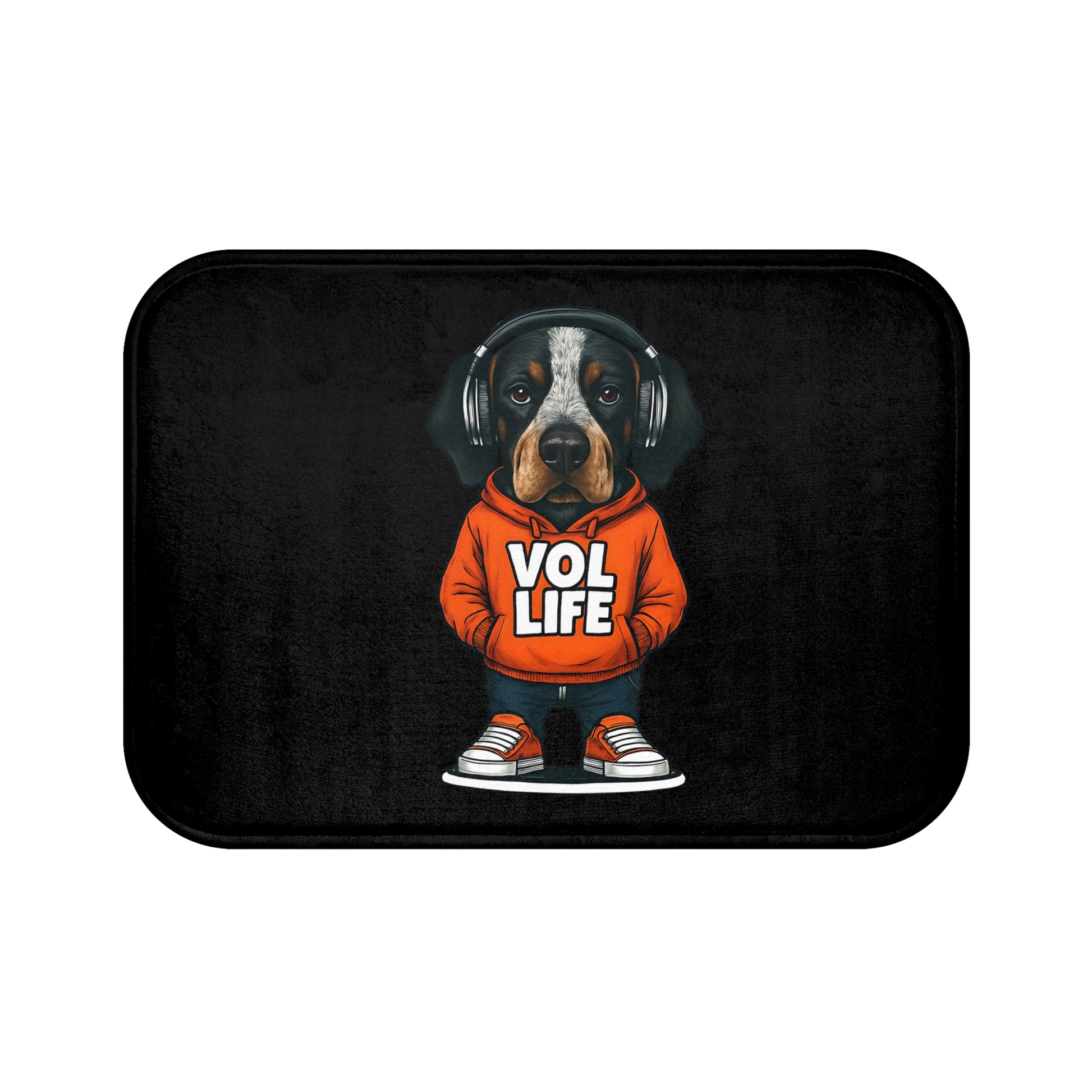 Cool VOL  Bath Mat, Funny Bath Rug, Pet Lover Gift, Dog Decor, Humor Home Accessory, Dog Life Bath Mat