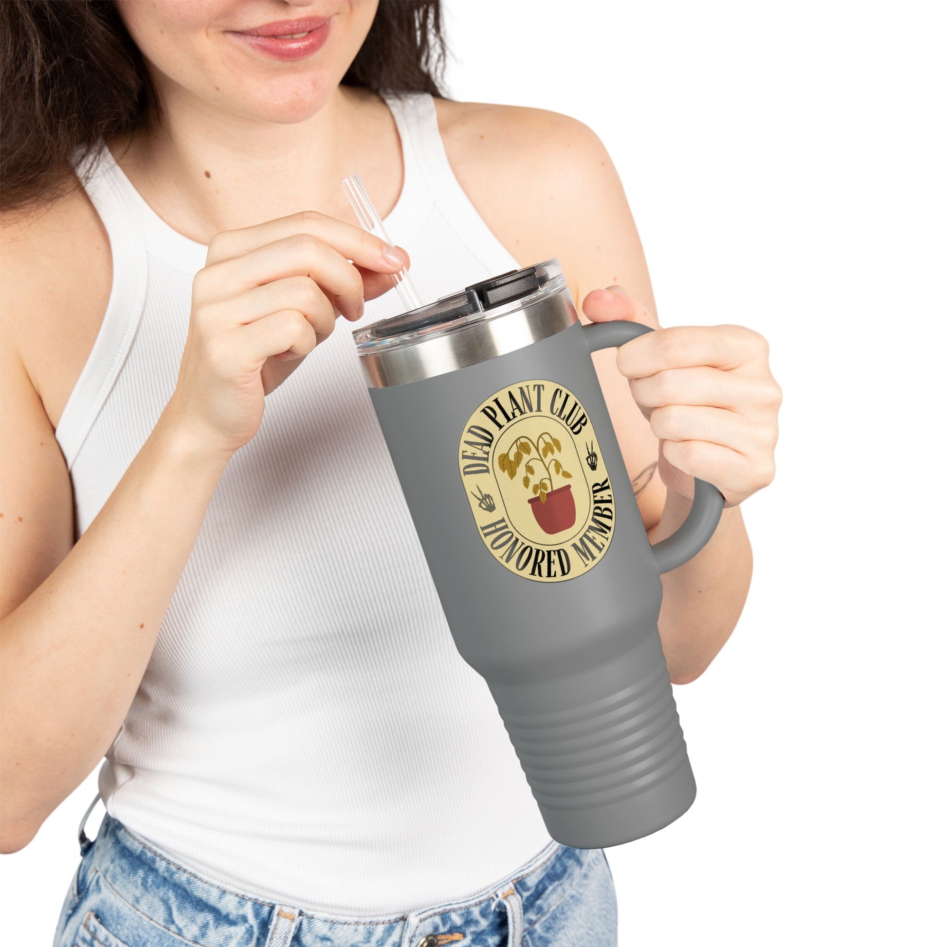 Insulated Travel Mug - Dead Plant Club Honored Member, Funny Gift for Plant Lovers, Travel Gear, Eco-Friendly Mug, Unique Drinkware