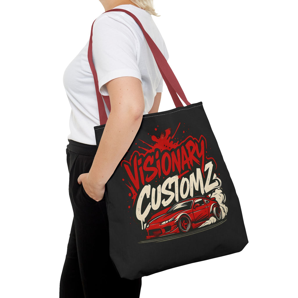 Visionary Customz Tote Bag - Stylish Car Enthusiast Bag, Gift for Auto Lovers, Custom Car Accessories, Unique Shopping Tote, AOP Design