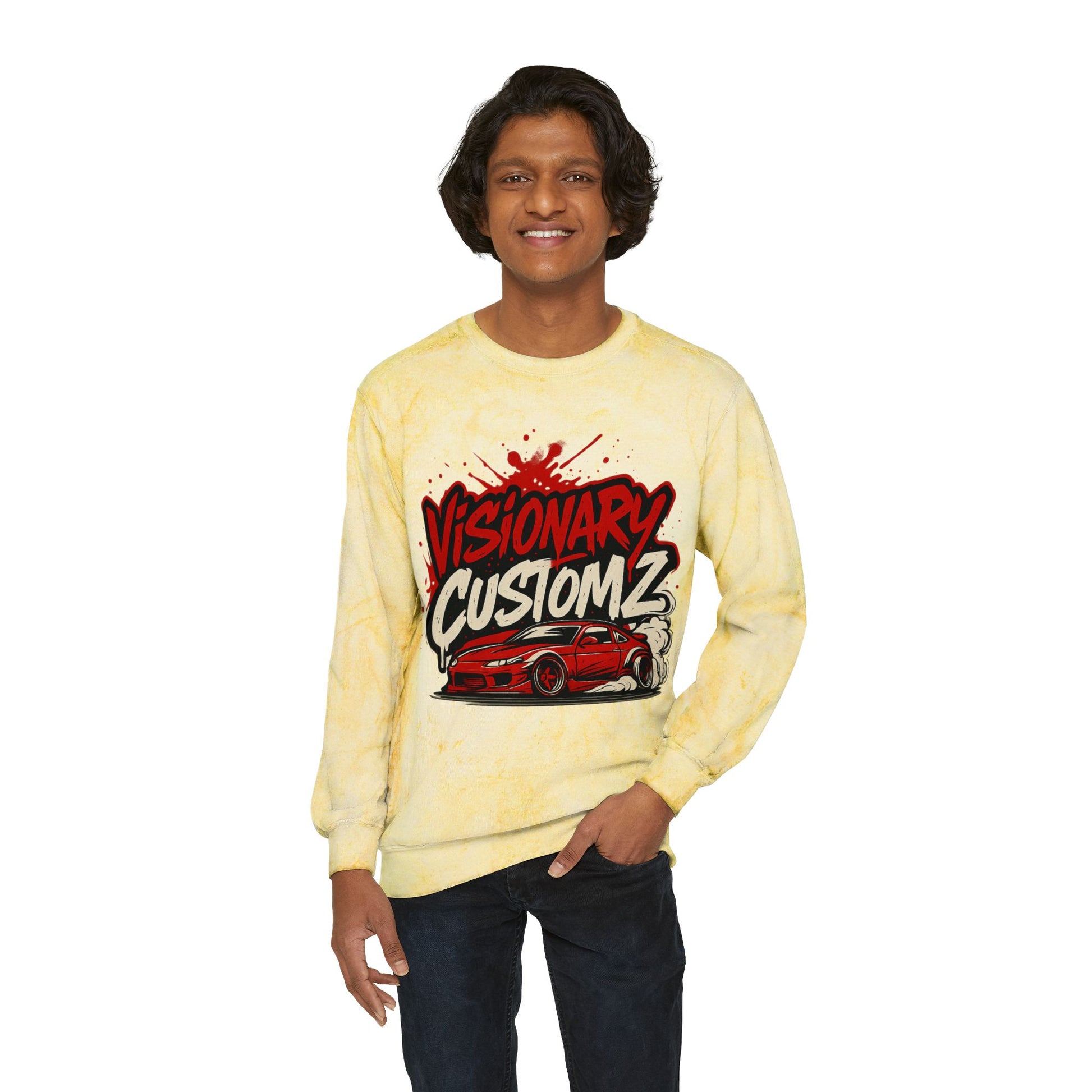 Visionary Custom Z Color Blast Sweatshirt, Unisex Sweatshirt, Comfort Colors