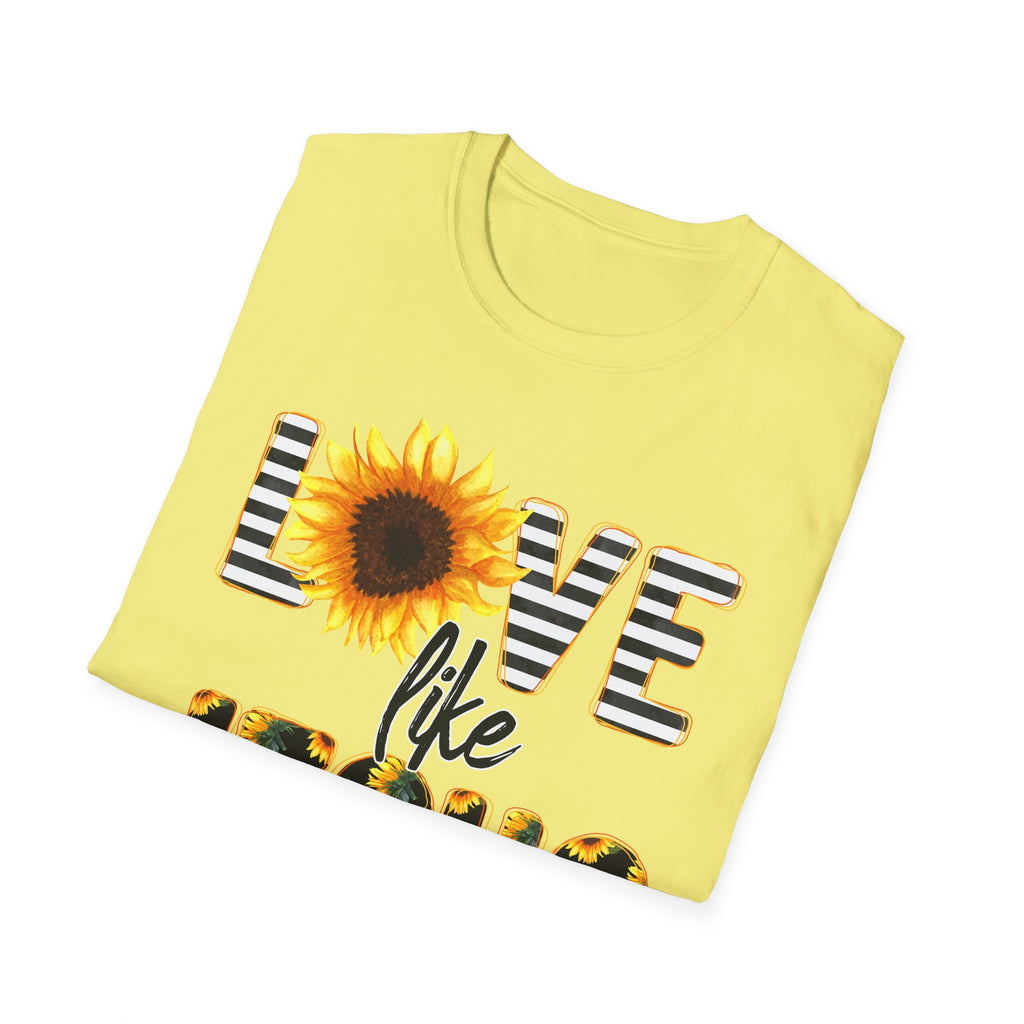 Sunflower Love Like Jesus T-Shirt | Unisex Tee, Christian Apparel, Inspirational Gift, Summer Fashion, Casual Wear