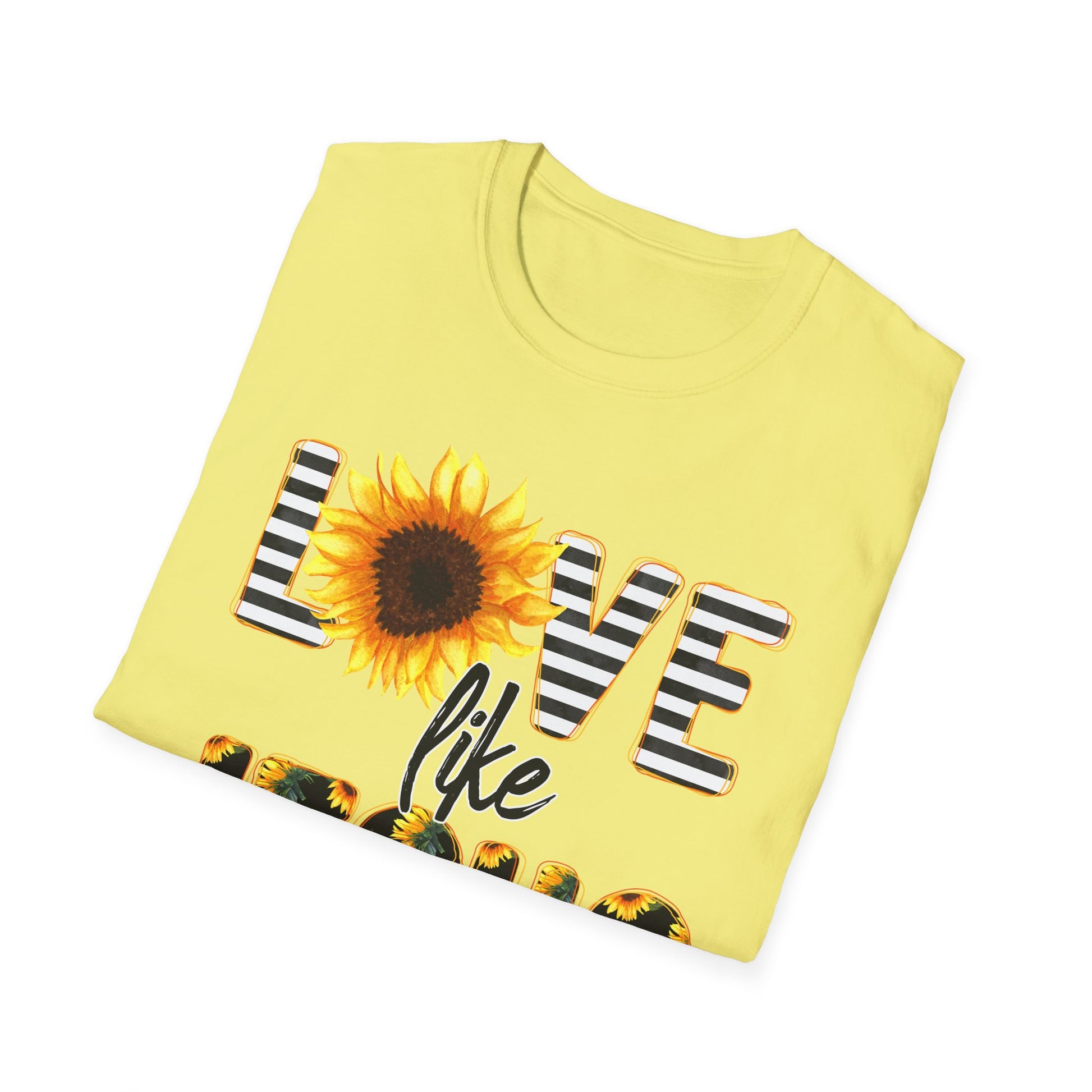 Sunflower Love Like Jesus T-Shirt | Unisex Tee, Christian Apparel, Inspirational Gift, Summer Fashion, Casual Wear