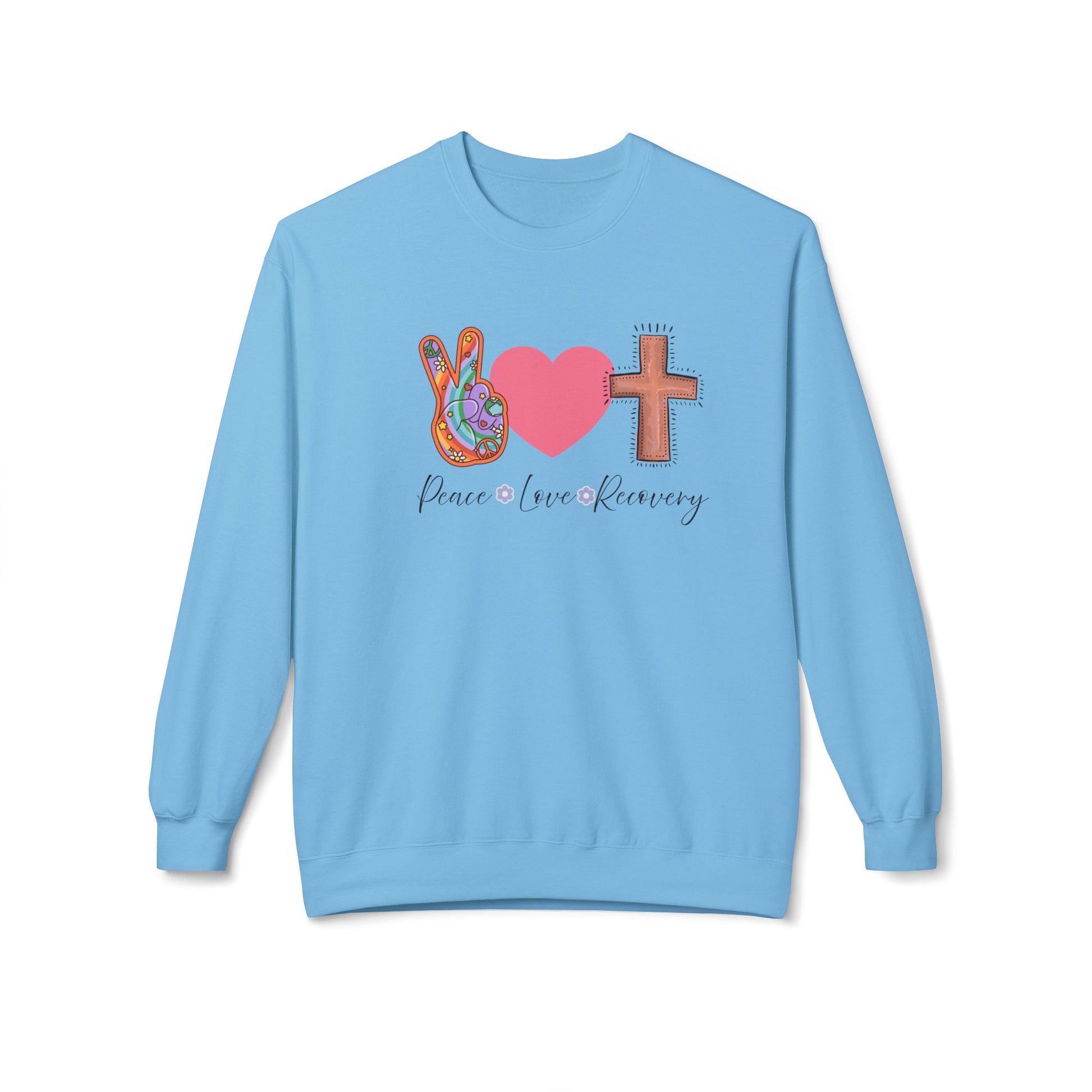 Hope and Love Recovery Crewneck Sweatshirt - Cozy Gift for Friends, Inspirational Fashion, Recovery Support, Faith-Based Apparel, [...]