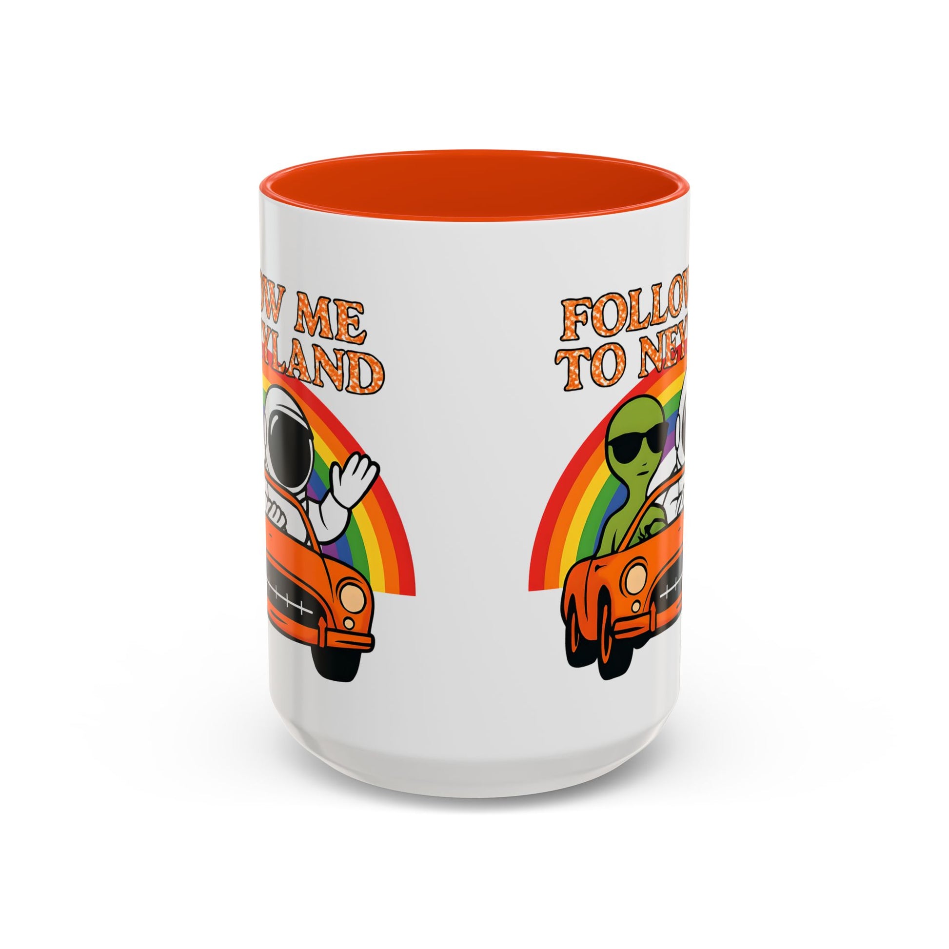 Colorful Alien Adventure Mugs, Fun Decor for Home, Coffee Lover Gifts, Unique Collectibles, Follow Me to Neyland