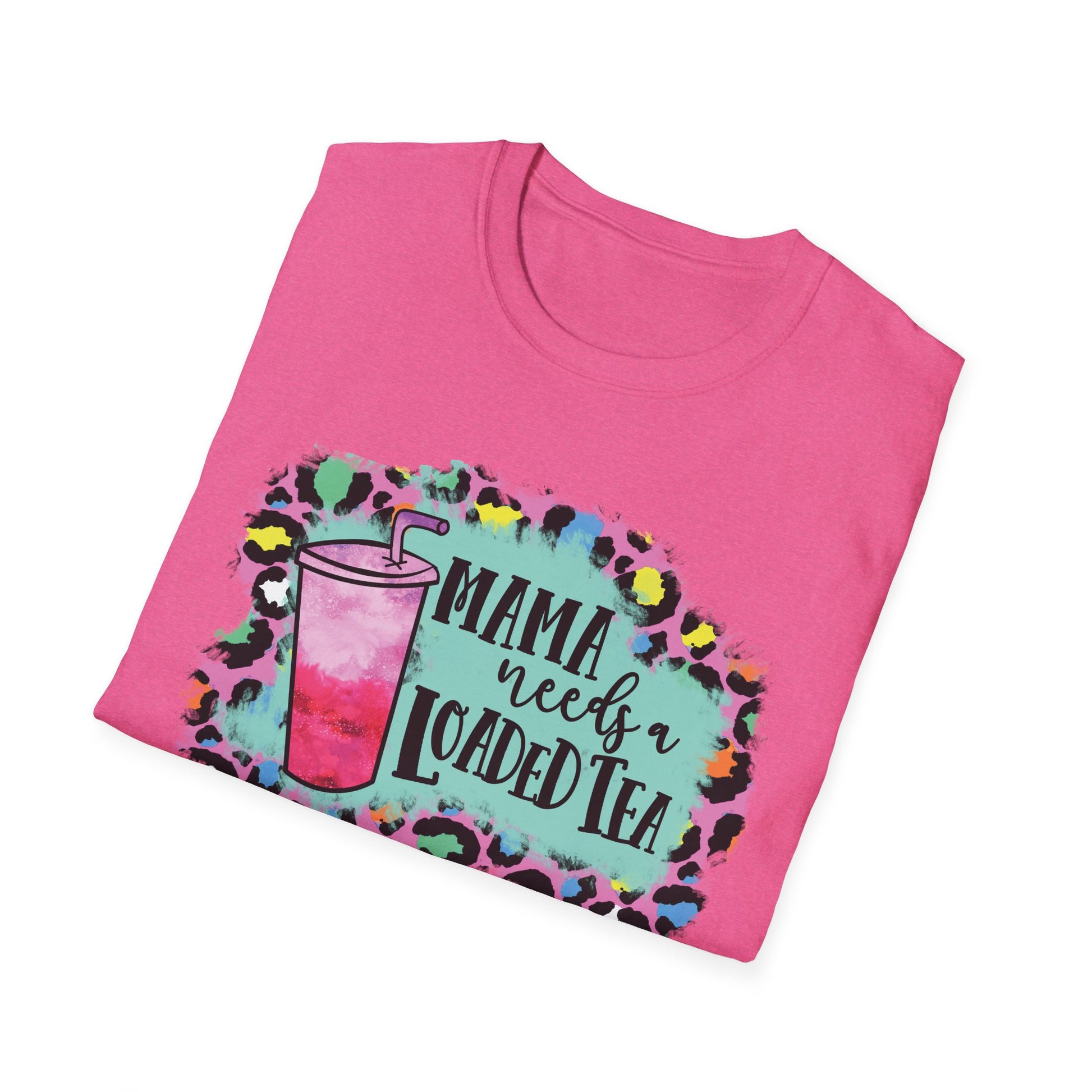 Mama Needs a Loaded Tea Unisex Softstyle T-Shirt | Cute Casual Top, Gift for Moms, Summer Vibes, Drink Lover Shirt, Trendy Apparel