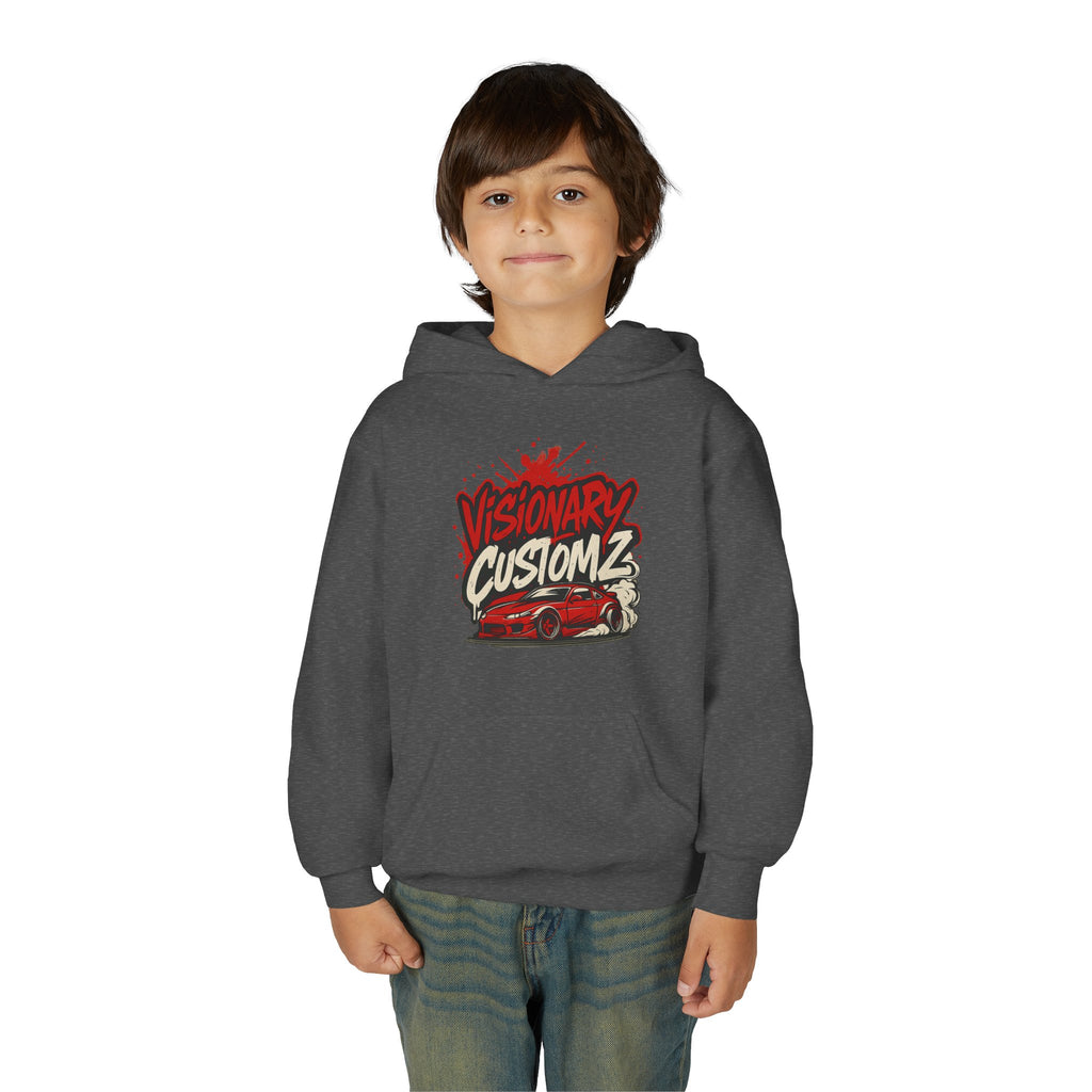 Visionary Customz Youth Hoodie - Stylish Sweatshirt for Car Enthusiasts, Comfortable Apparel, Gift for Teen Drivers, Custom Graphic Hoody