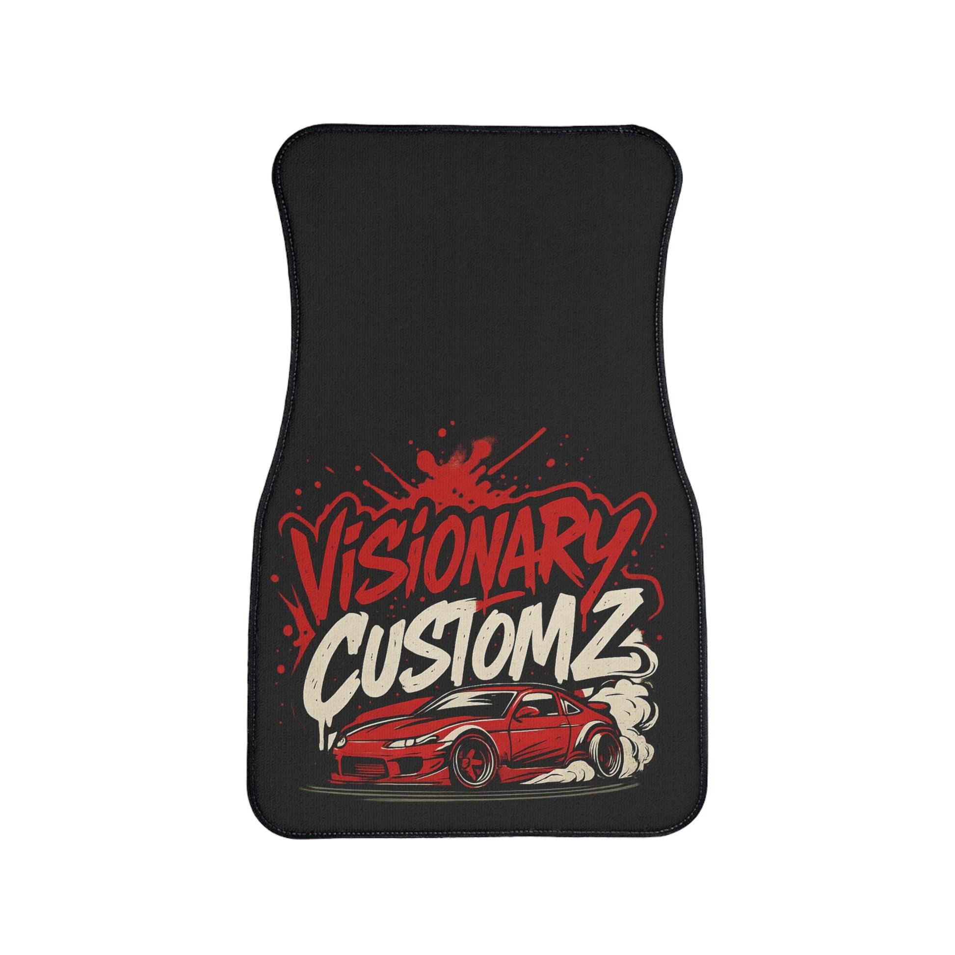 Custom Car Floor Mat with Visionary Customz Design, Auto Accessories, Car Enthusiast Gift, Unique Car Decor, Personalized Car Mats