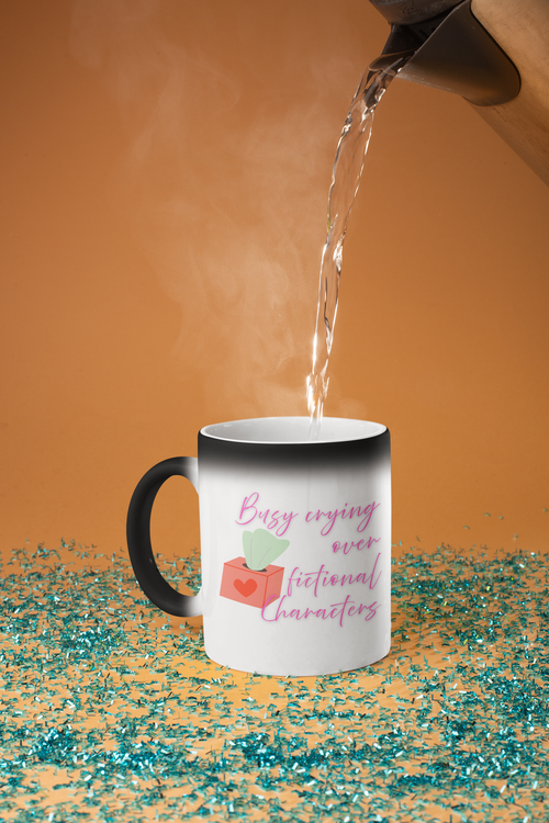 Color Morphing Mug: Feelings in Bloom, Unique Gift for Book Lovers, Heat Change Mug, Personalized Coffee Cup, Home Decor
