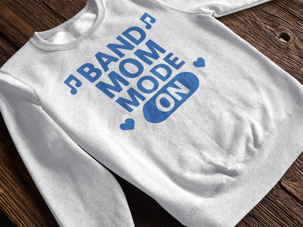Band Mom Crewneck Sweatshirt | Perfect Gift for Music Lovers, Concert Attendees, Music Events, Cheerful Everyday Wear