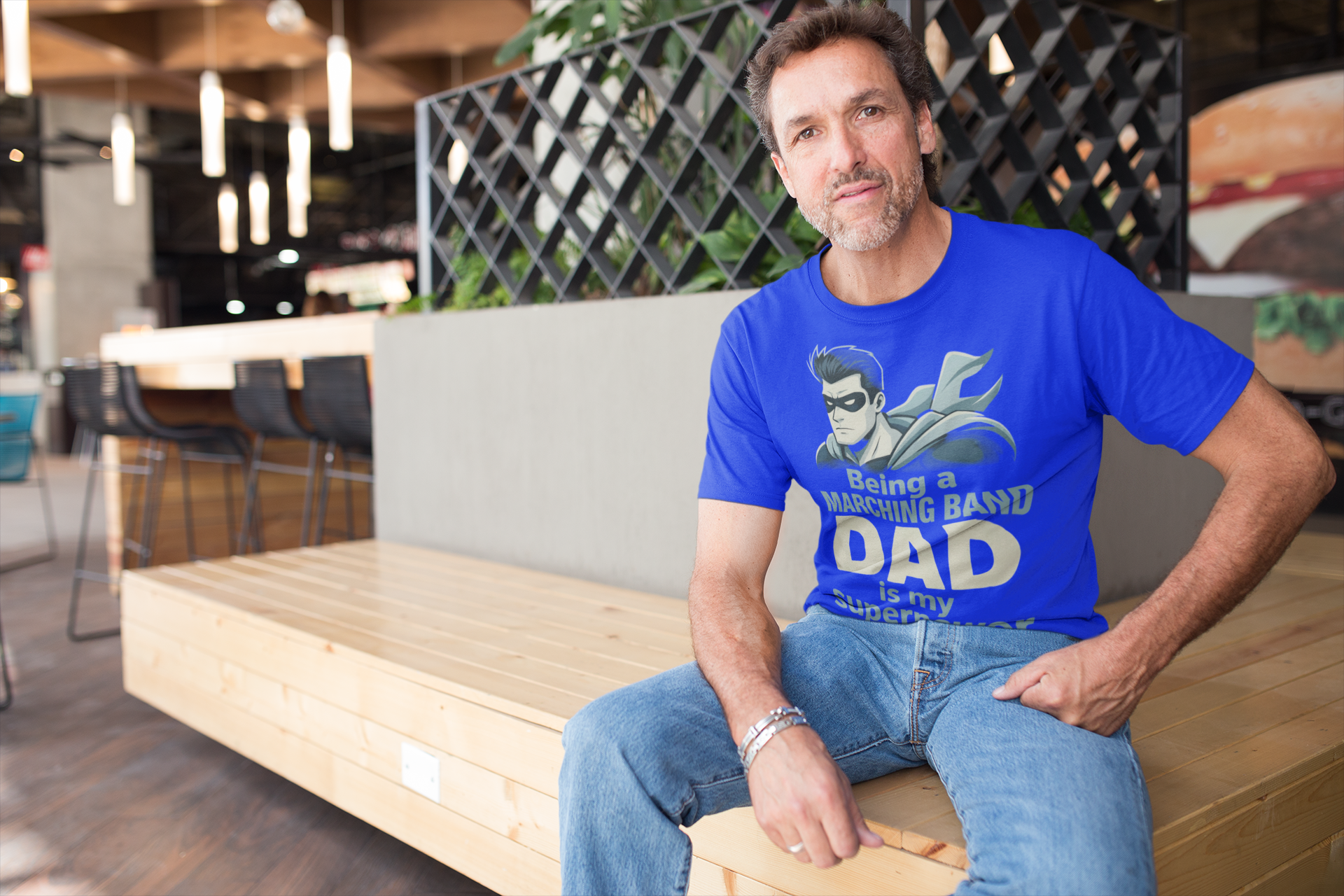 Marching Band Dad T-Shirt, Gift for Musicians, Father's Day Tee, Music Lover Apparel, Superhero Dad Shirt, Band Parent Outfit