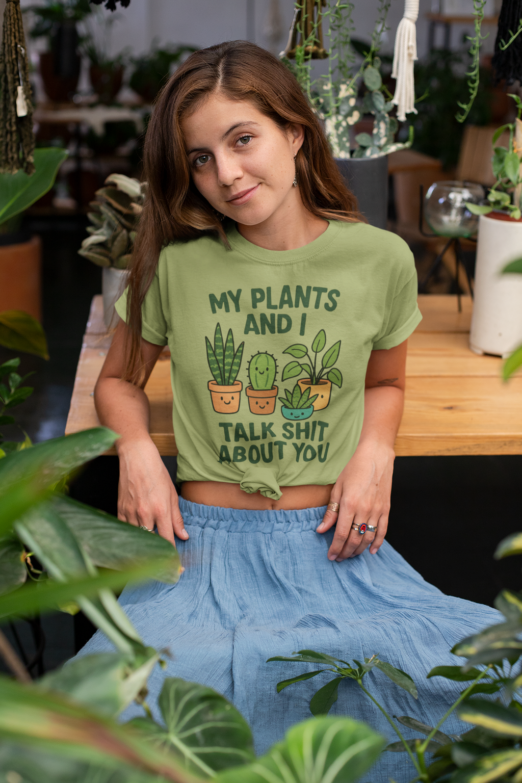 My Plants and I Talk Shit About You T-Shirt, Funny Plant Lover Tee, Gift for Gardeners, Unisex Softstyle Shirt, Plant Mom Gift, [...]