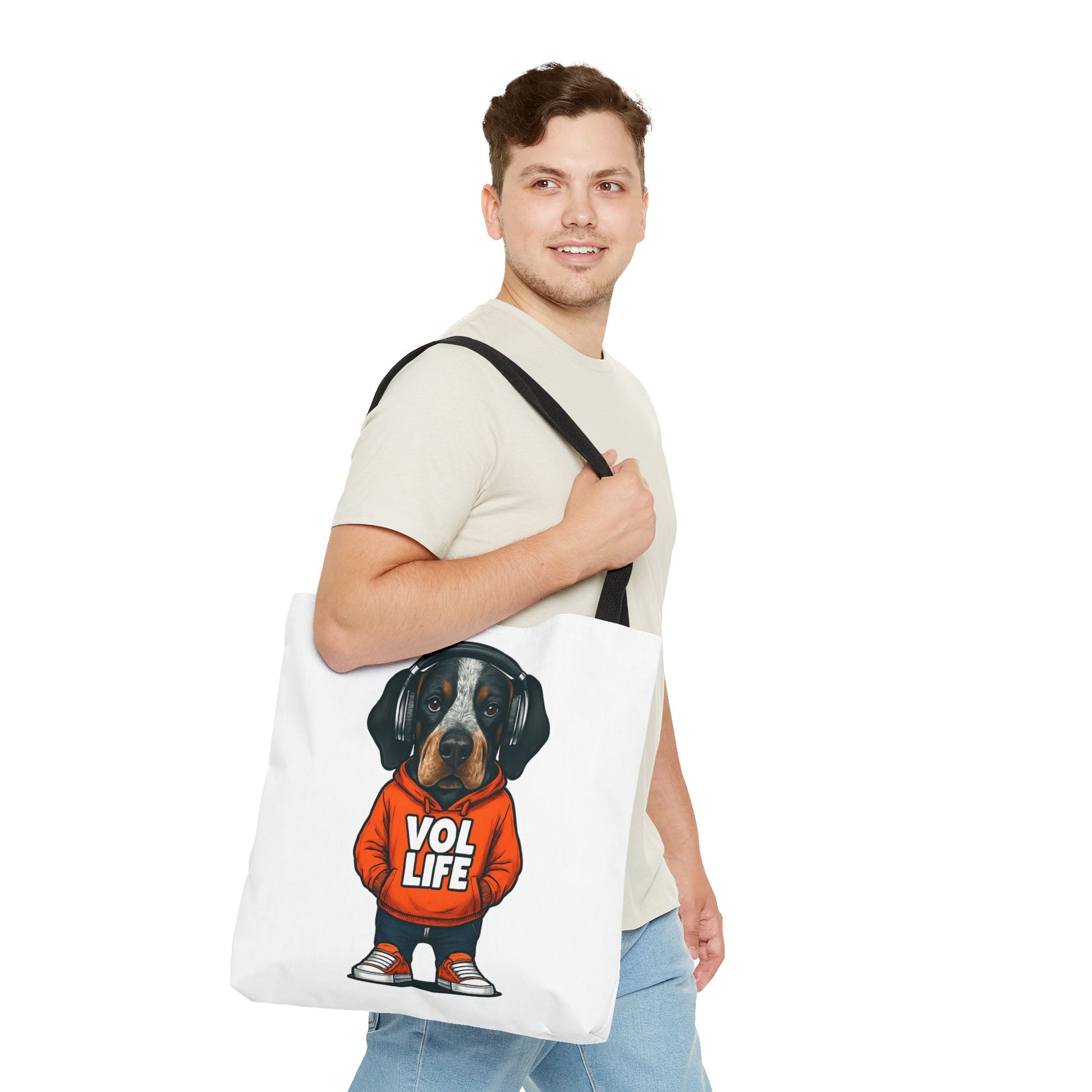 Vol Life Dog Tote Bag, Cute Dog Lover Bag, Funny Pet Tote, Funny Gift for Dog Parents, Dog Mom Gift, AOP Dog Tote