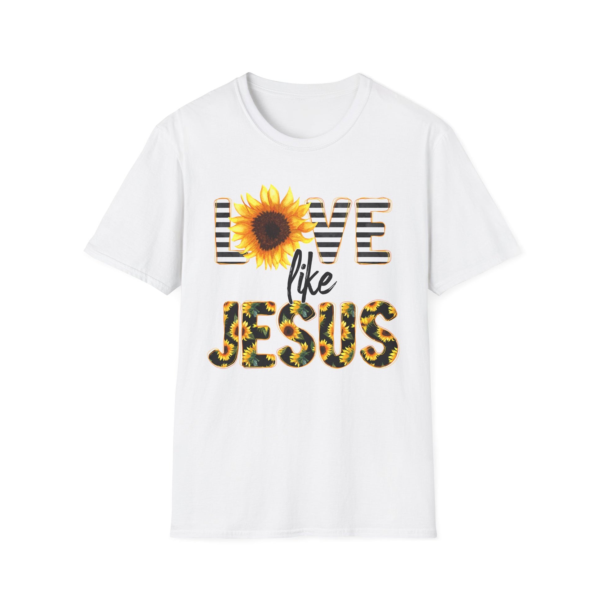 Sunflower Love Like Jesus T-Shirt | Unisex Tee, Christian Apparel, Inspirational Gift, Summer Fashion, Casual Wear