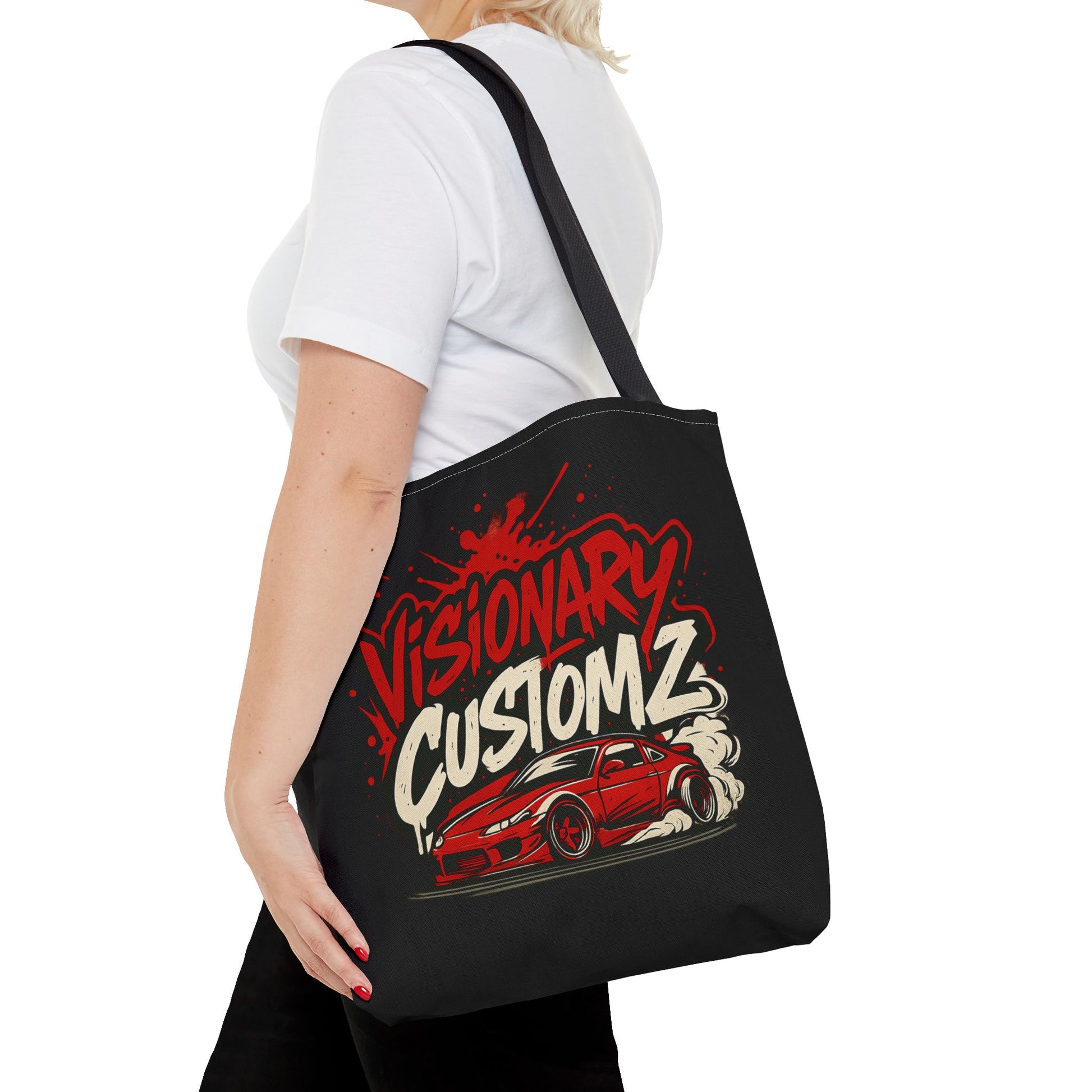 Visionary Customz Tote Bag - Stylish Car Enthusiast Bag, Gift for Auto Lovers, Custom Car Accessories, Unique Shopping Tote, AOP Design