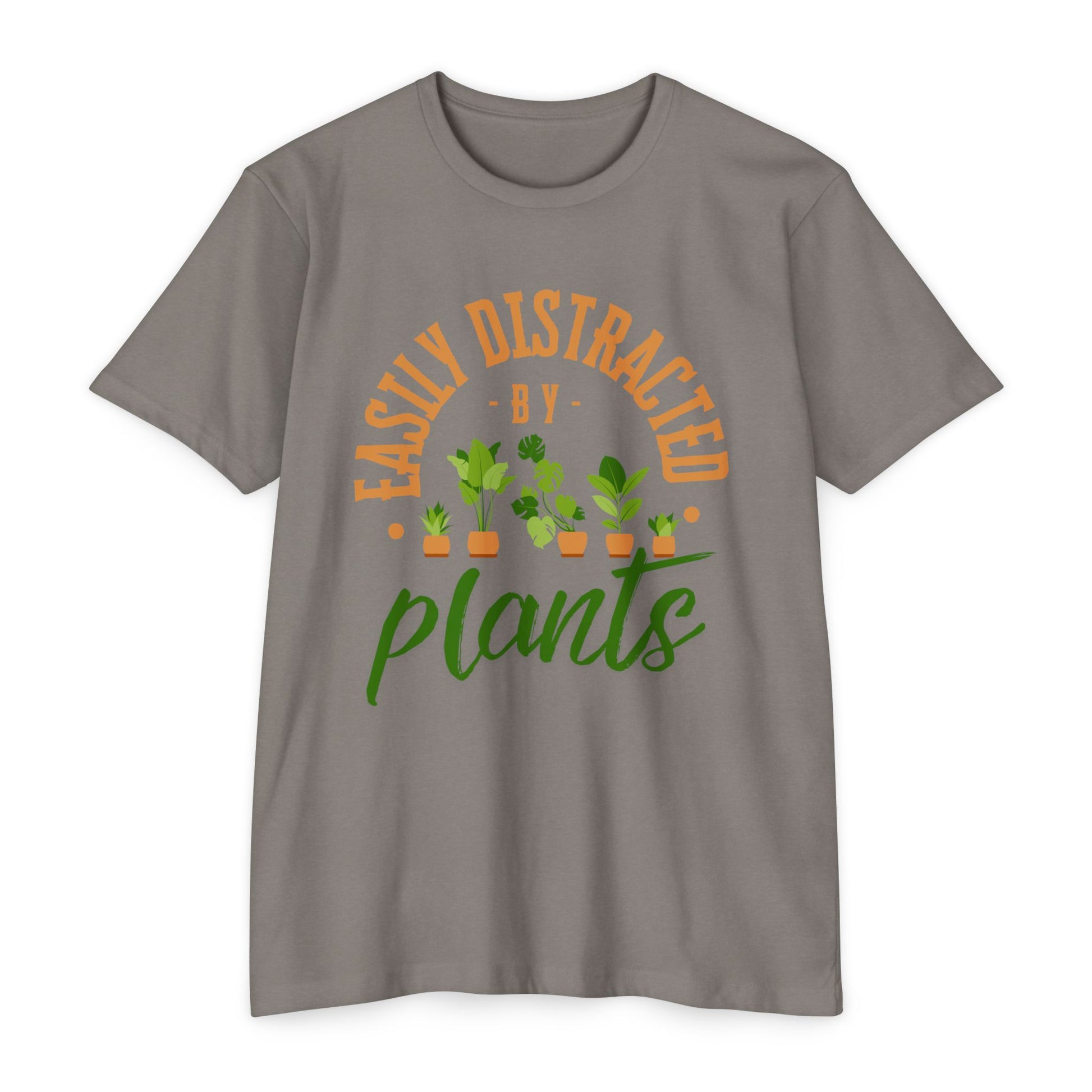 Easily Distracted by Plants T-Shirt, Plant Lover Tee, Gardening Gift, Unisex CVC Jersey T-Shirt, Nature Lover Apparel, Casual Wear