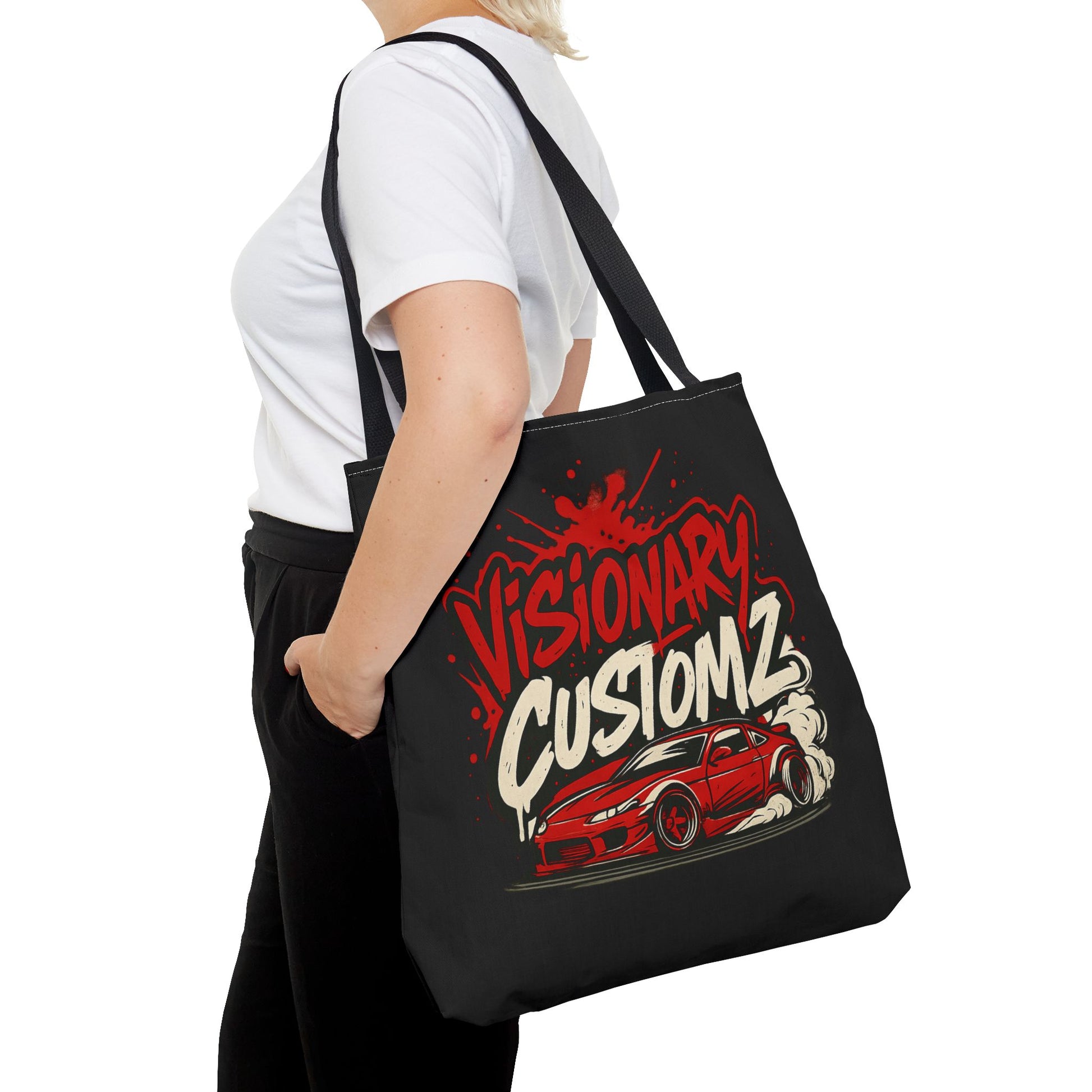 Visionary Customz Tote Bag - Stylish Car Enthusiast Bag, Gift for Auto Lovers, Custom Car Accessories, Unique Shopping Tote, AOP Design