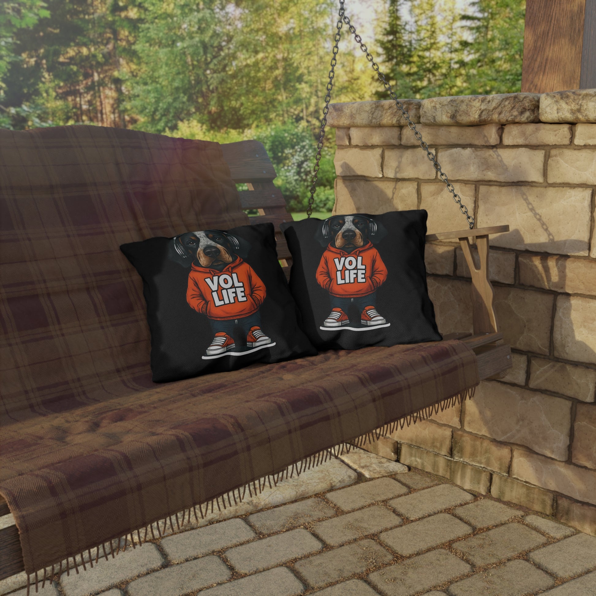VOL Dog Outdoor Pillows, Dog Lover Gifts, Garden Decor, Cute Pillow Covers, Indoor Outdoor Cushions