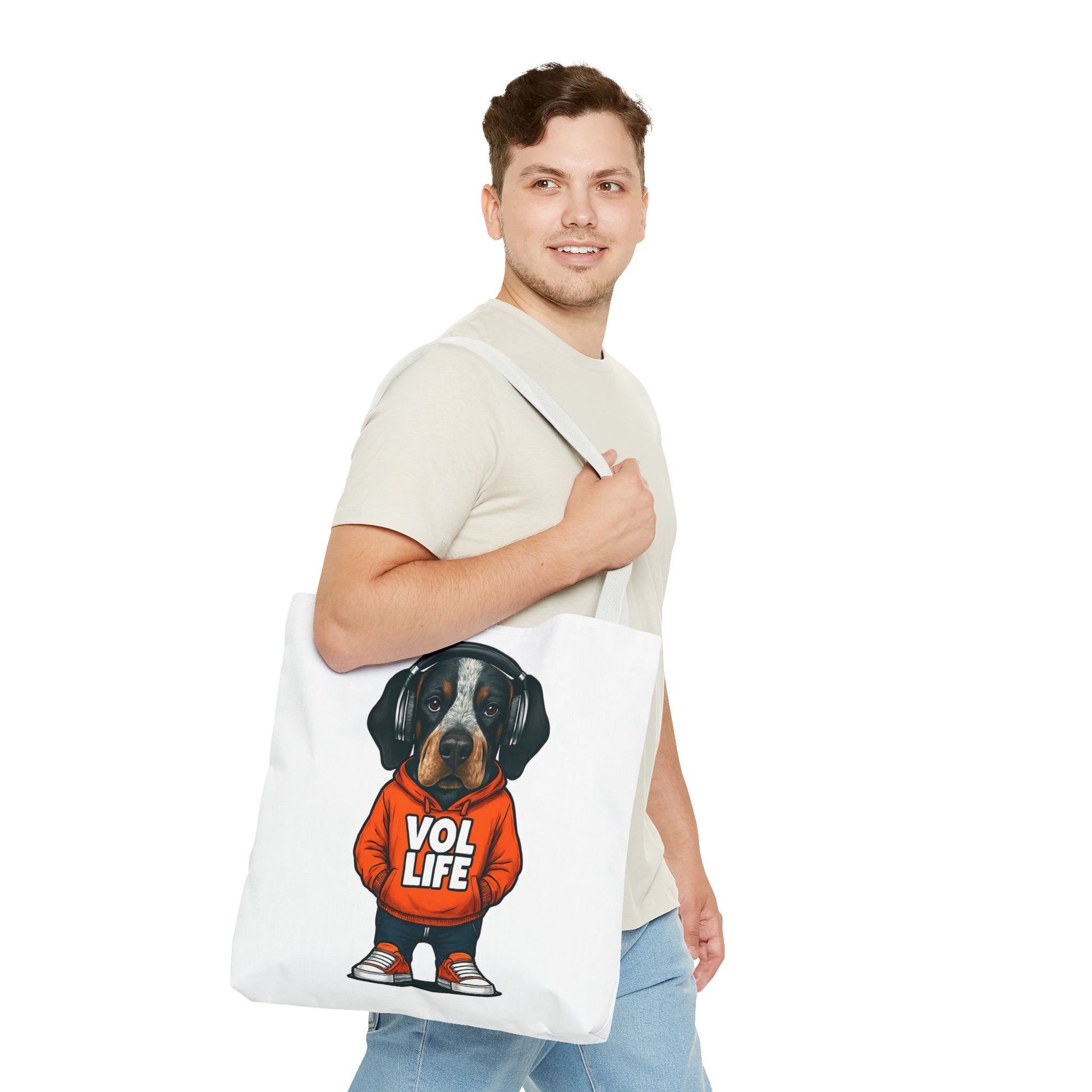 Vol Life Dog Tote Bag, Cute Dog Lover Bag, Funny Pet Tote, Funny Gift for Dog Parents, Dog Mom Gift, AOP Dog Tote