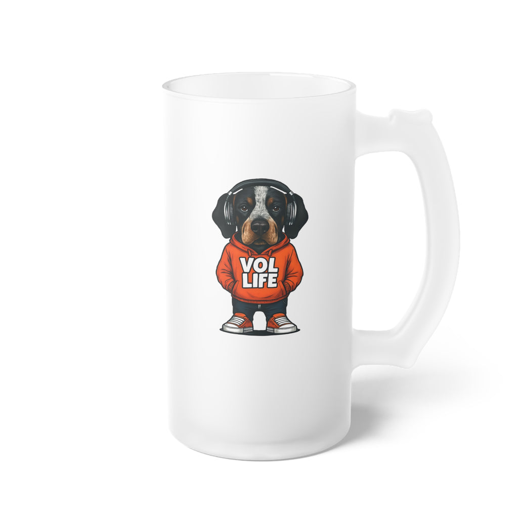 Frosted Glass Beer Mug: Unique Gift for Beer Lovers, Home Bar Decor, Personalized Drinking Glass, Party Favor, Fun Collectible
