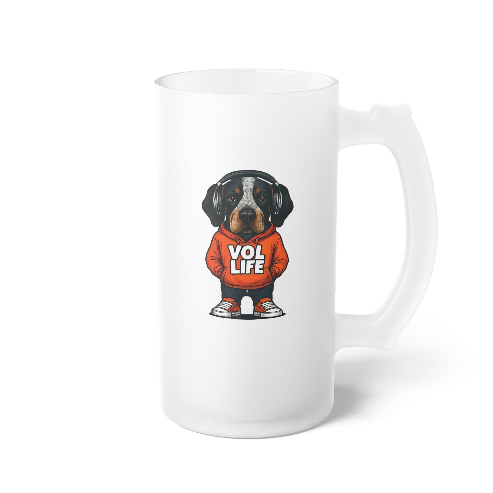 Frosted Glass Beer Mug: Unique Gift for Beer Lovers, Home Bar Decor, Personalized Drinking Glass, Party Favor, Fun Collectible