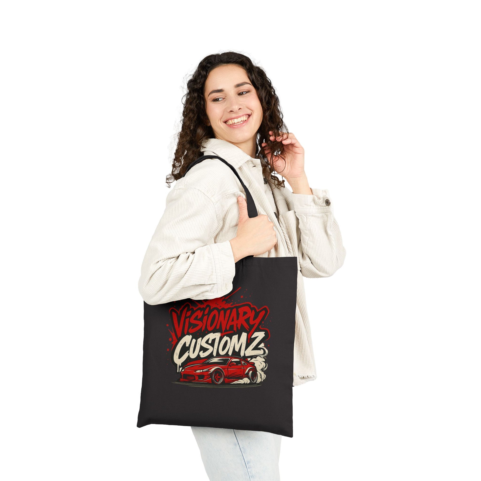 Visionary Customz Art Tote Bag | Stylish Canvas Carryall, Gift for Car Lovers, Eco-Friendly Shopping Bag, Graphic Tote for Events