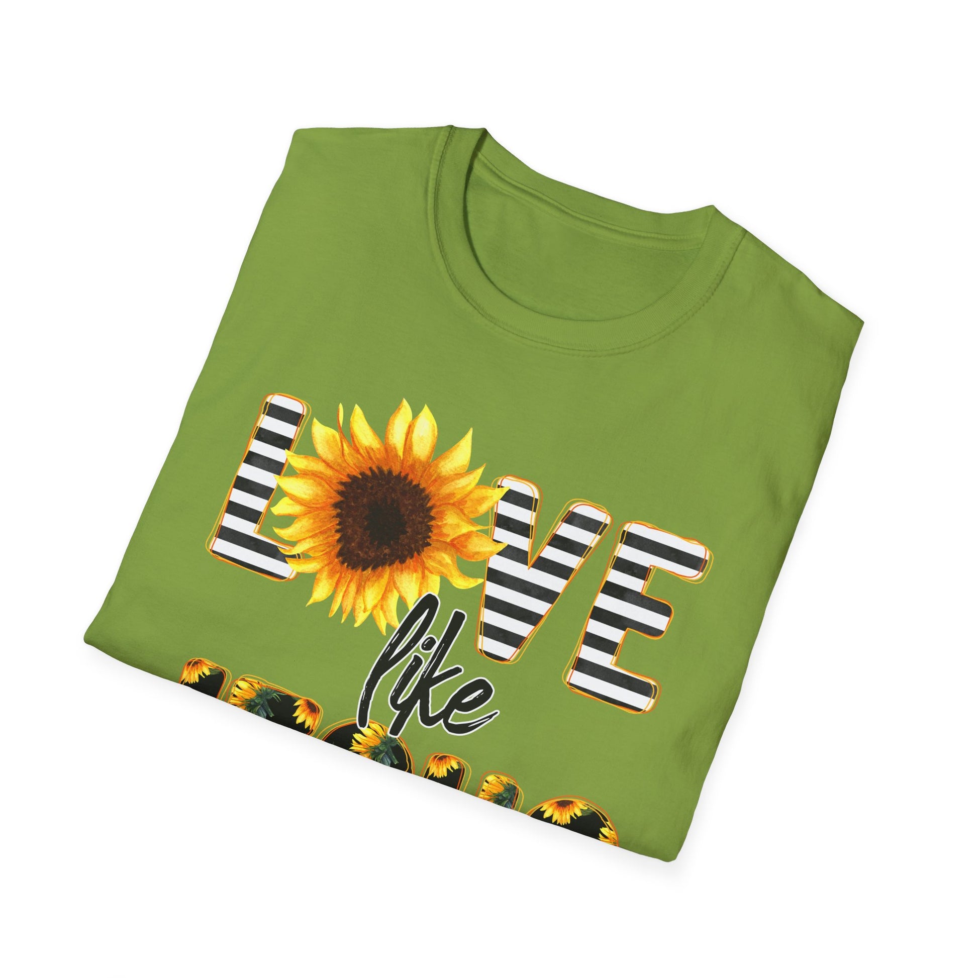 Sunflower Love Like Jesus T-Shirt | Unisex Tee, Christian Apparel, Inspirational Gift, Summer Fashion, Casual Wear