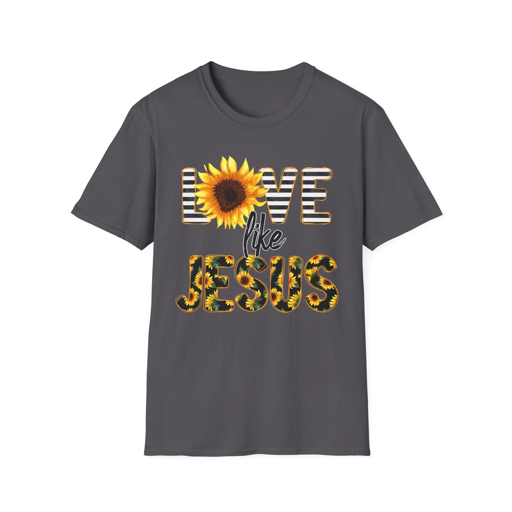 Sunflower Love Like Jesus T-Shirt | Unisex Tee, Christian Apparel, Inspirational Gift, Summer Fashion, Casual Wear